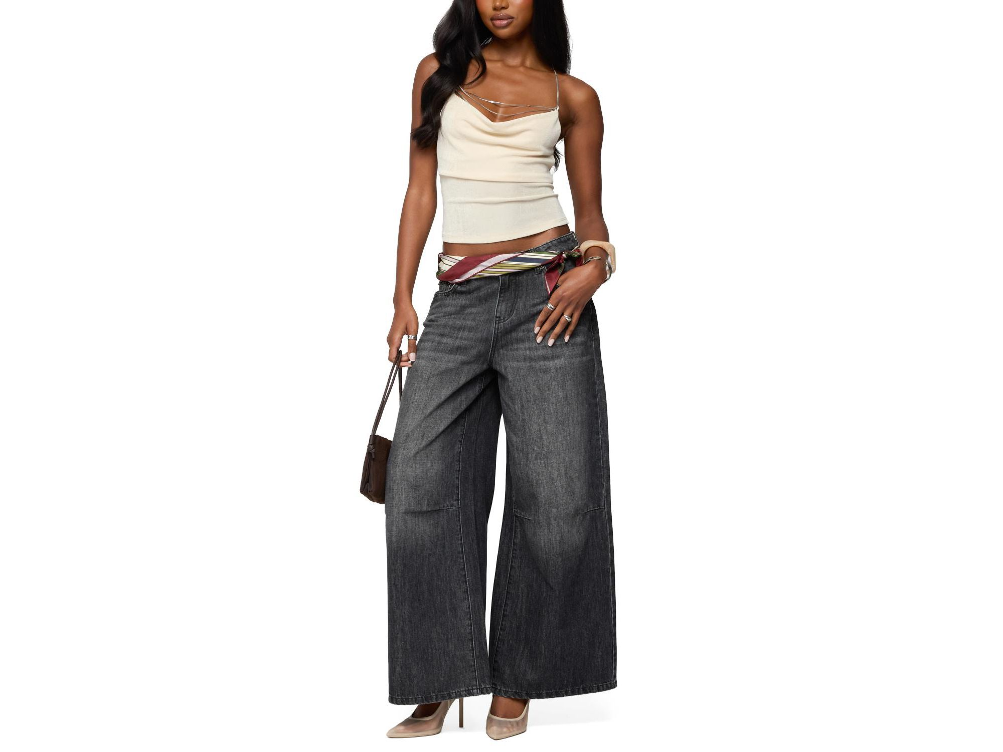 Khloey Chain Cowl Neck Top — Image 4