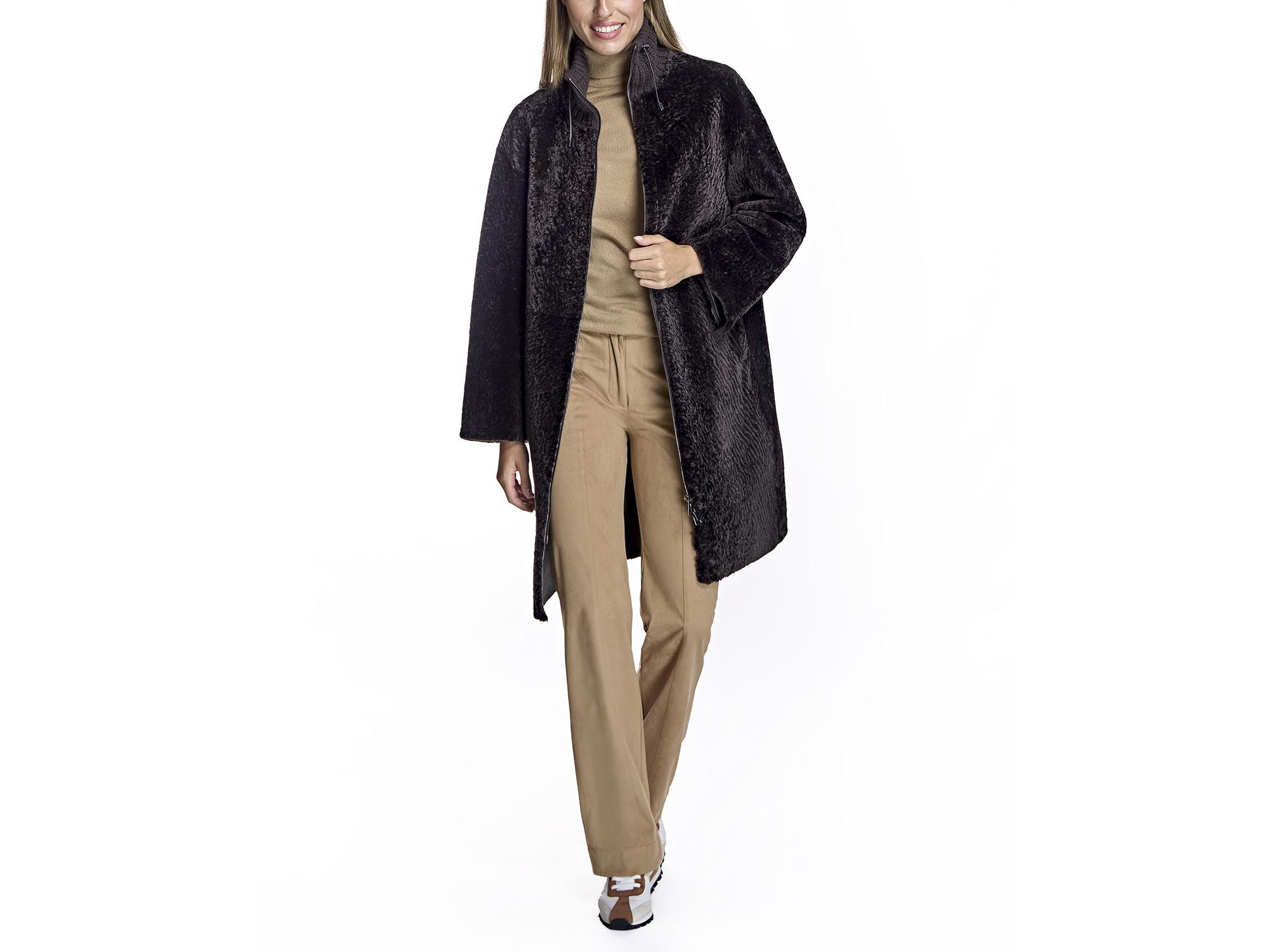 Shearling Lamb Walking Coat — Image 6