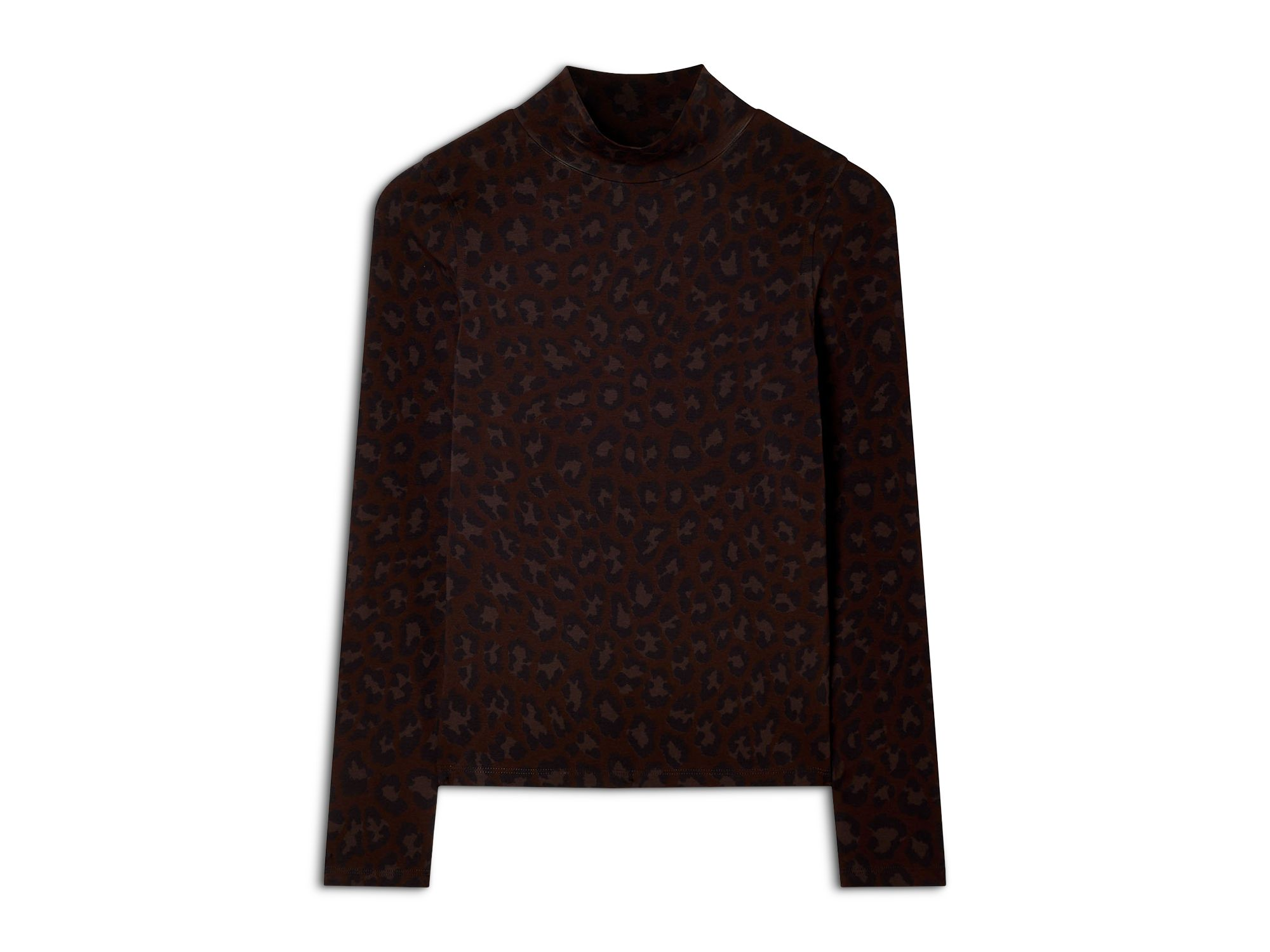Leopard Print Fitted Jersey Top — Image 4