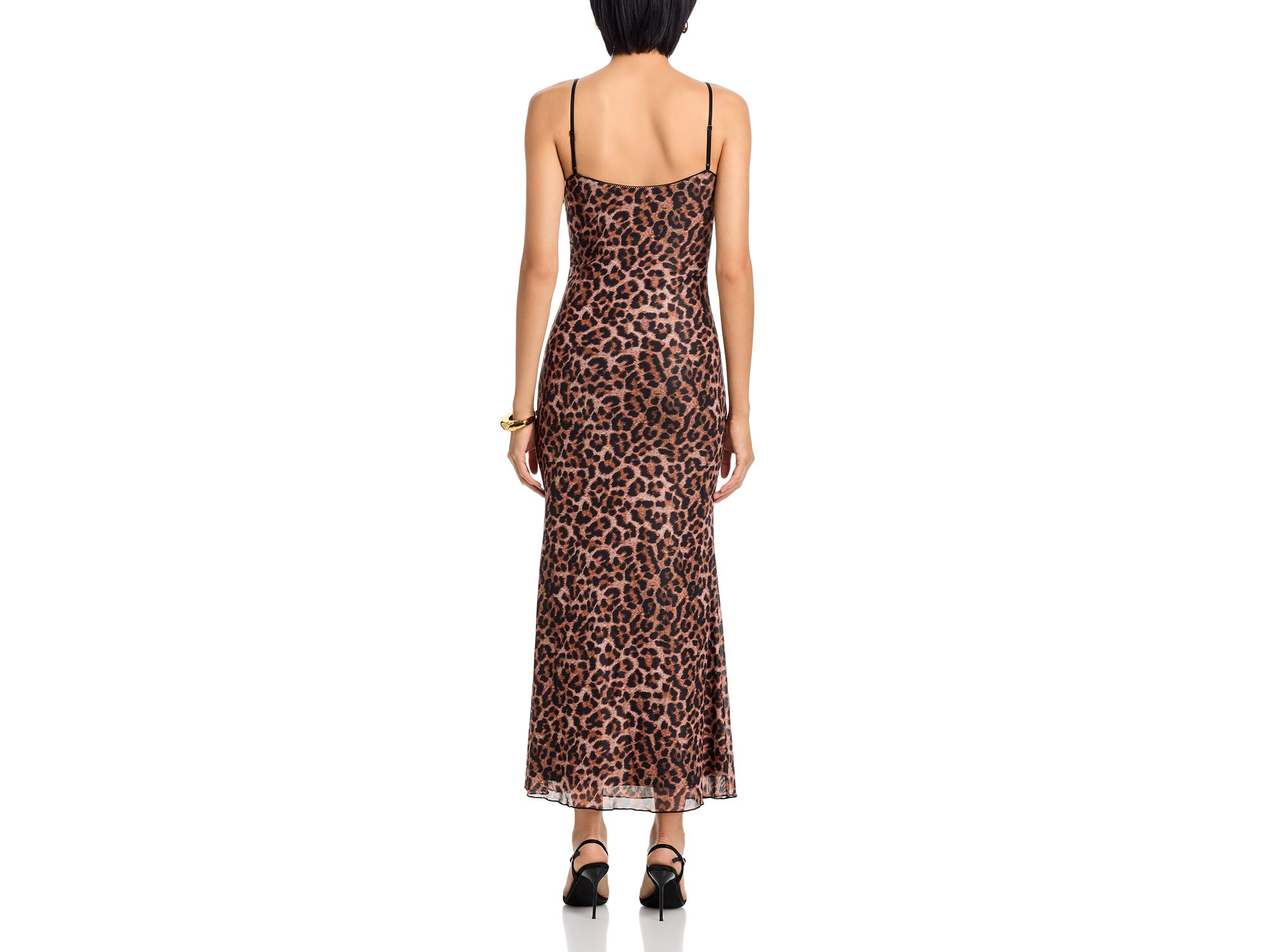 Leopard Mesh Maxi Dress - Exclusive — Image 4