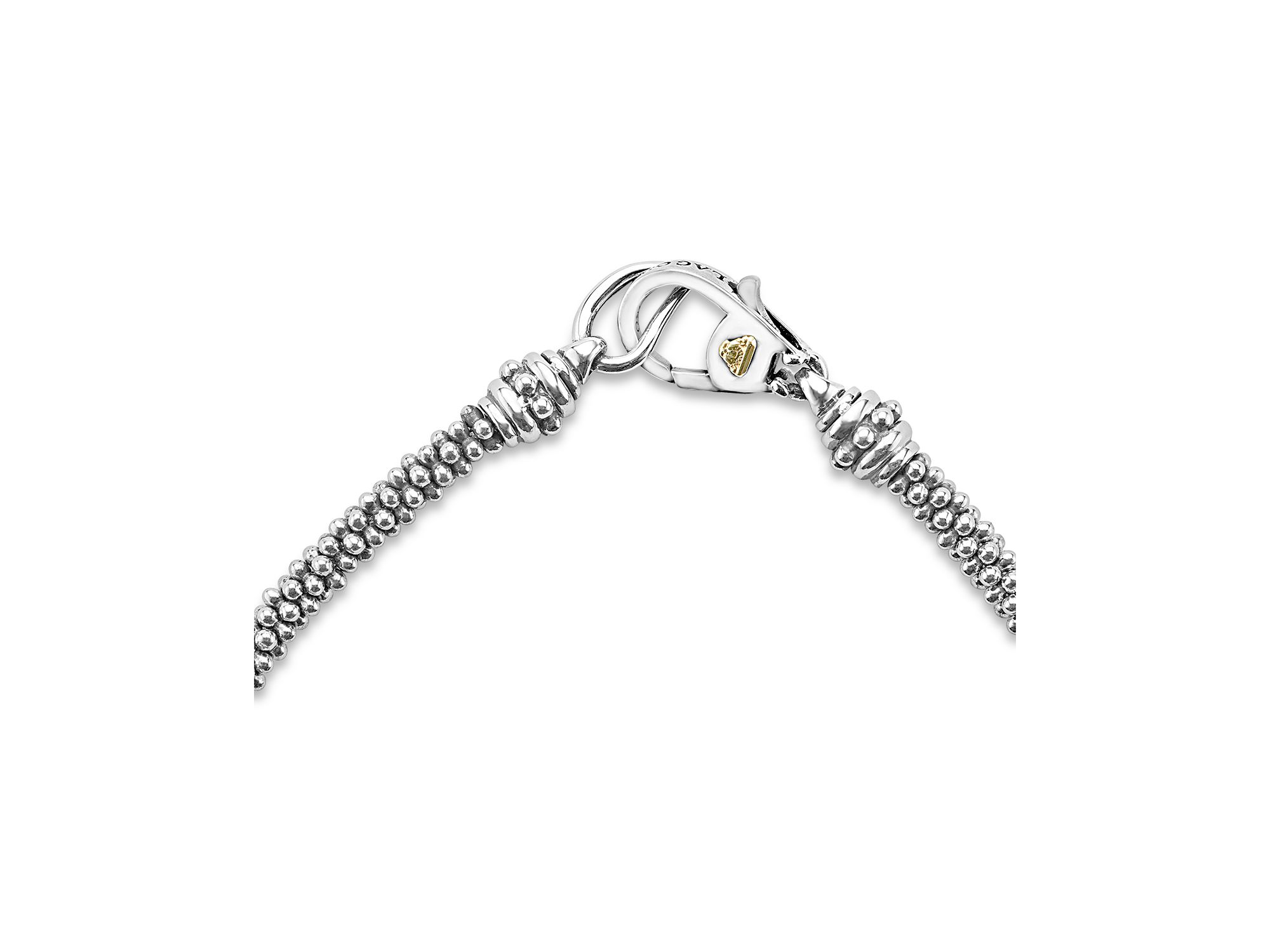 Sterling Silver Bracelet with Caviar Stations — Image 7