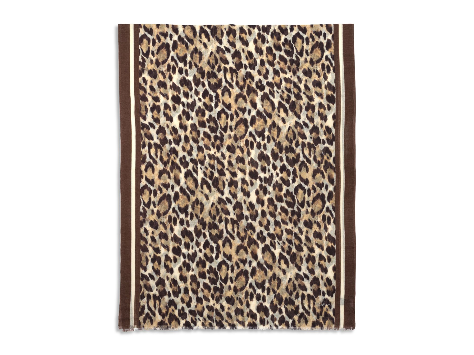 Leopard Print Wrap Scarf — Image 3