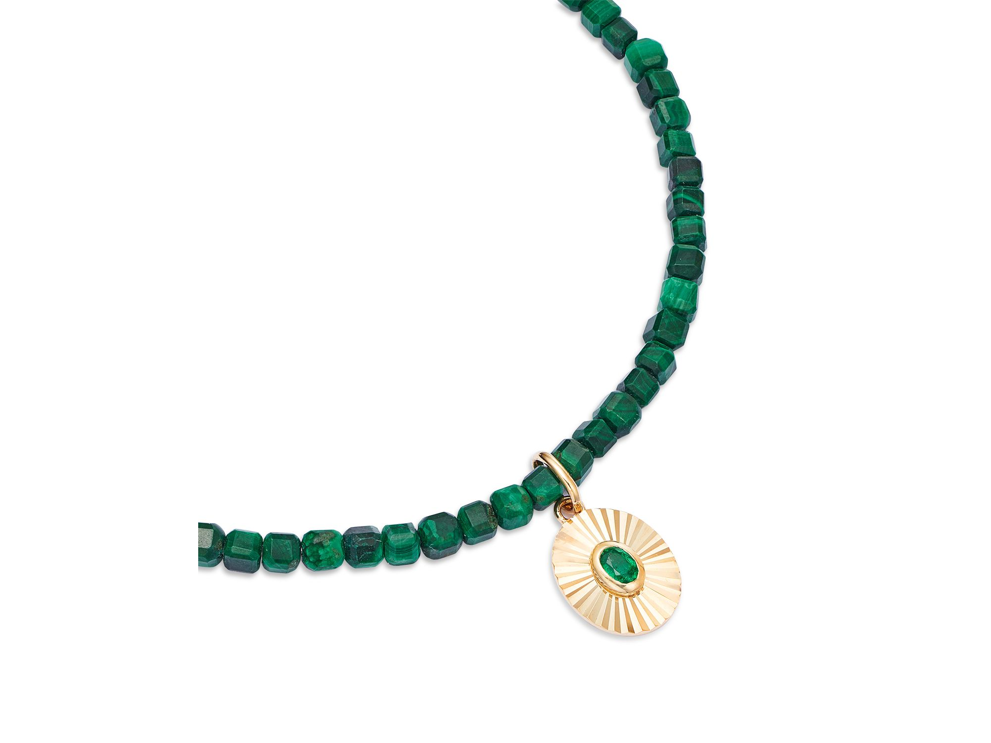 Emerald Stackable Bead Sunbeam Charm Bracelet — Image 3