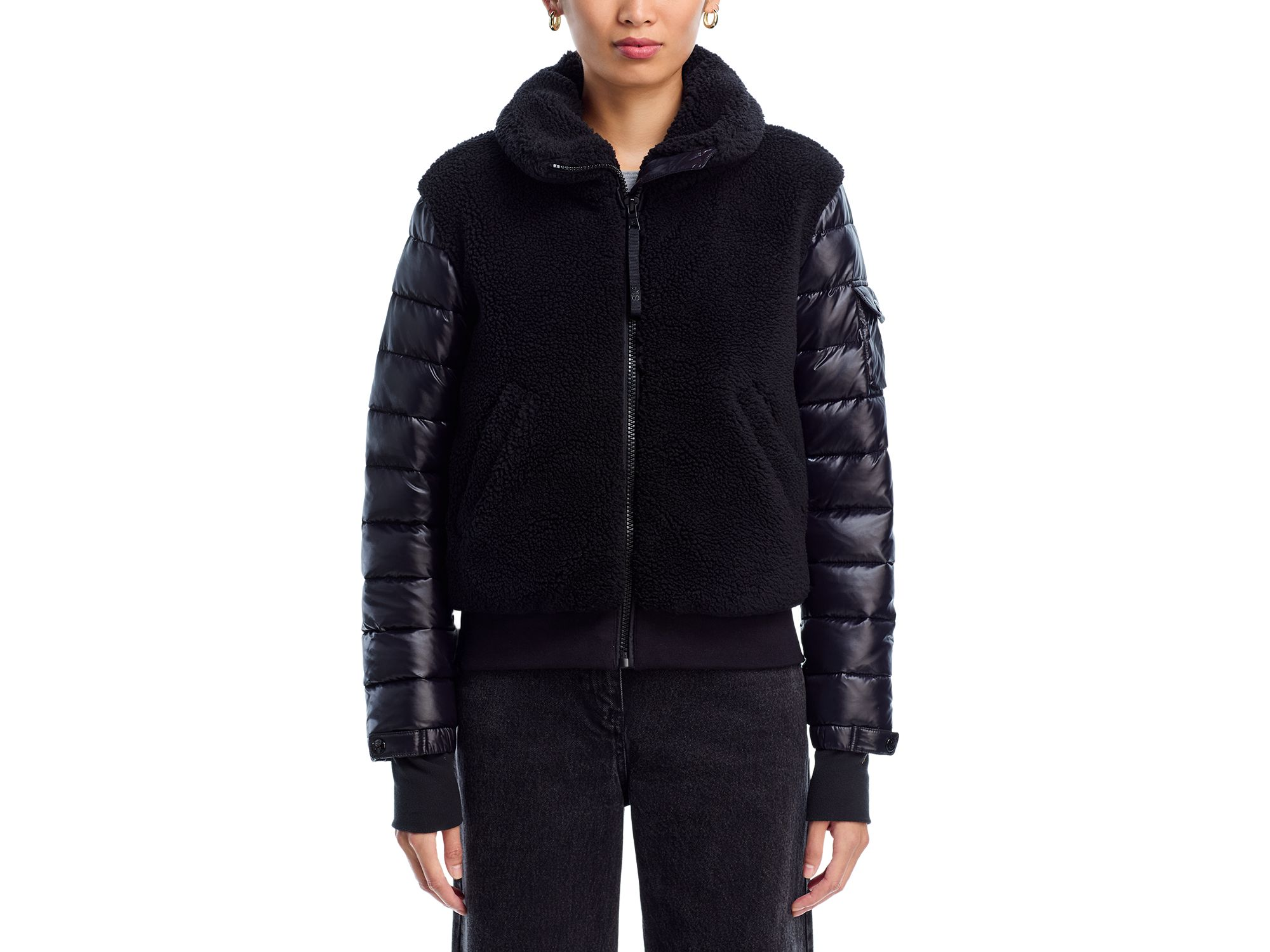 Sherpa & Gloss Bomber Jacket - Exclusive — Image 4