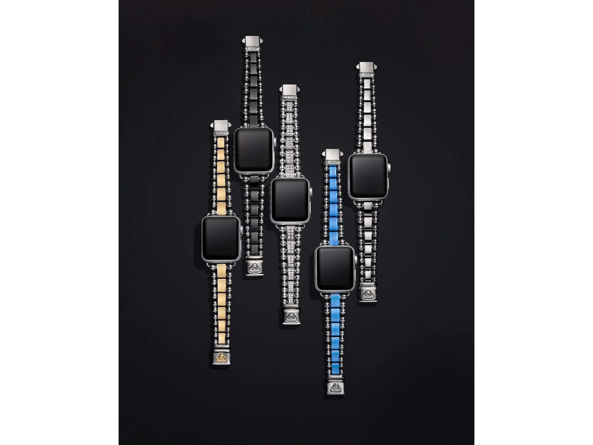 Black Ceramic Smart Caviar Apple™ Watch Band, 38mm-42mm — Image 7