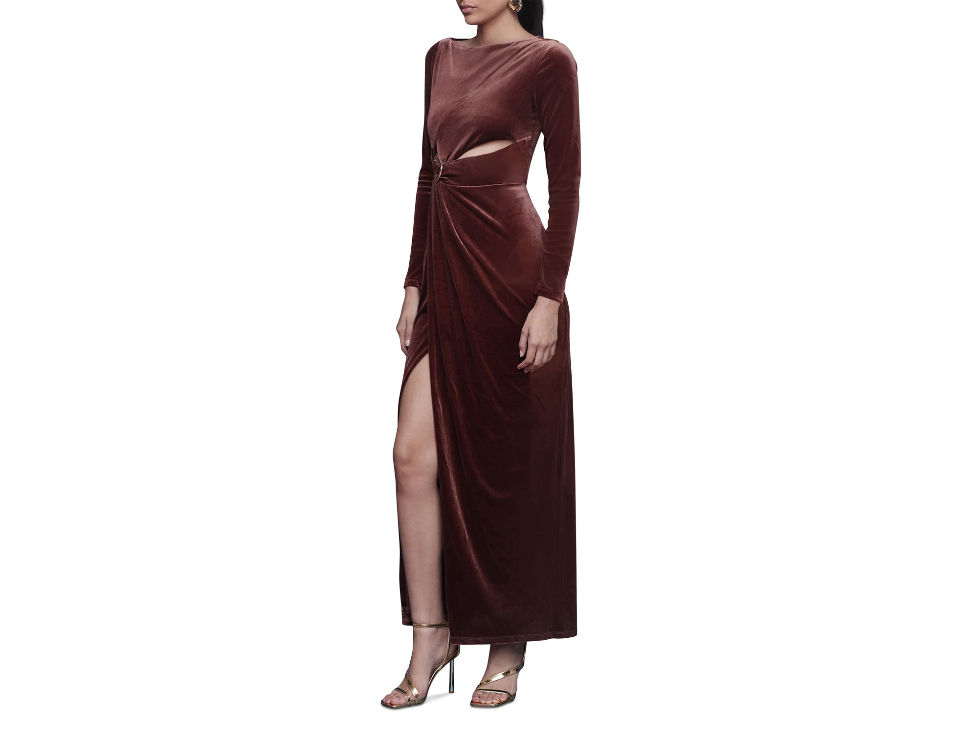 Asymmetric Draped Maxi Dress — Image 4
