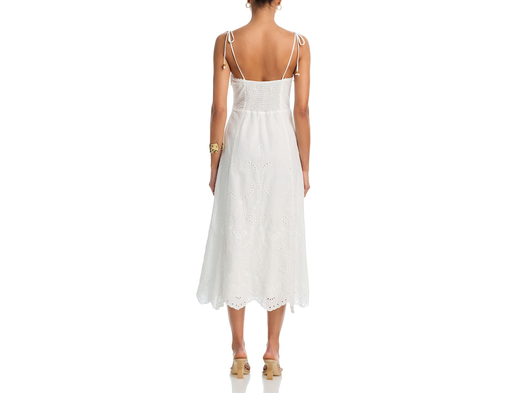 Eyelet Sweetheart Midi Dress - Exclusive — Image 3
