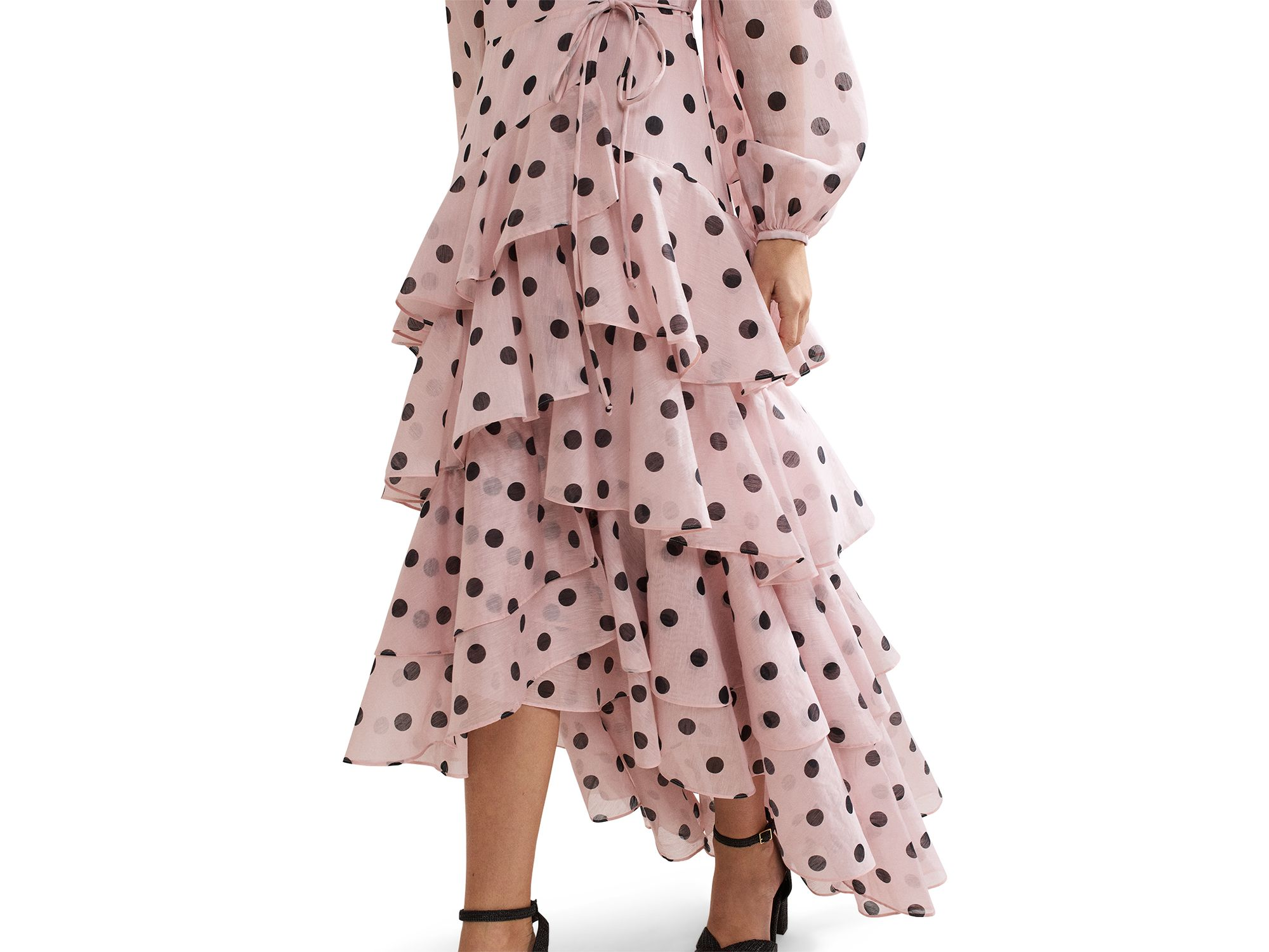Spot Print Ruffle Dress — Image 4