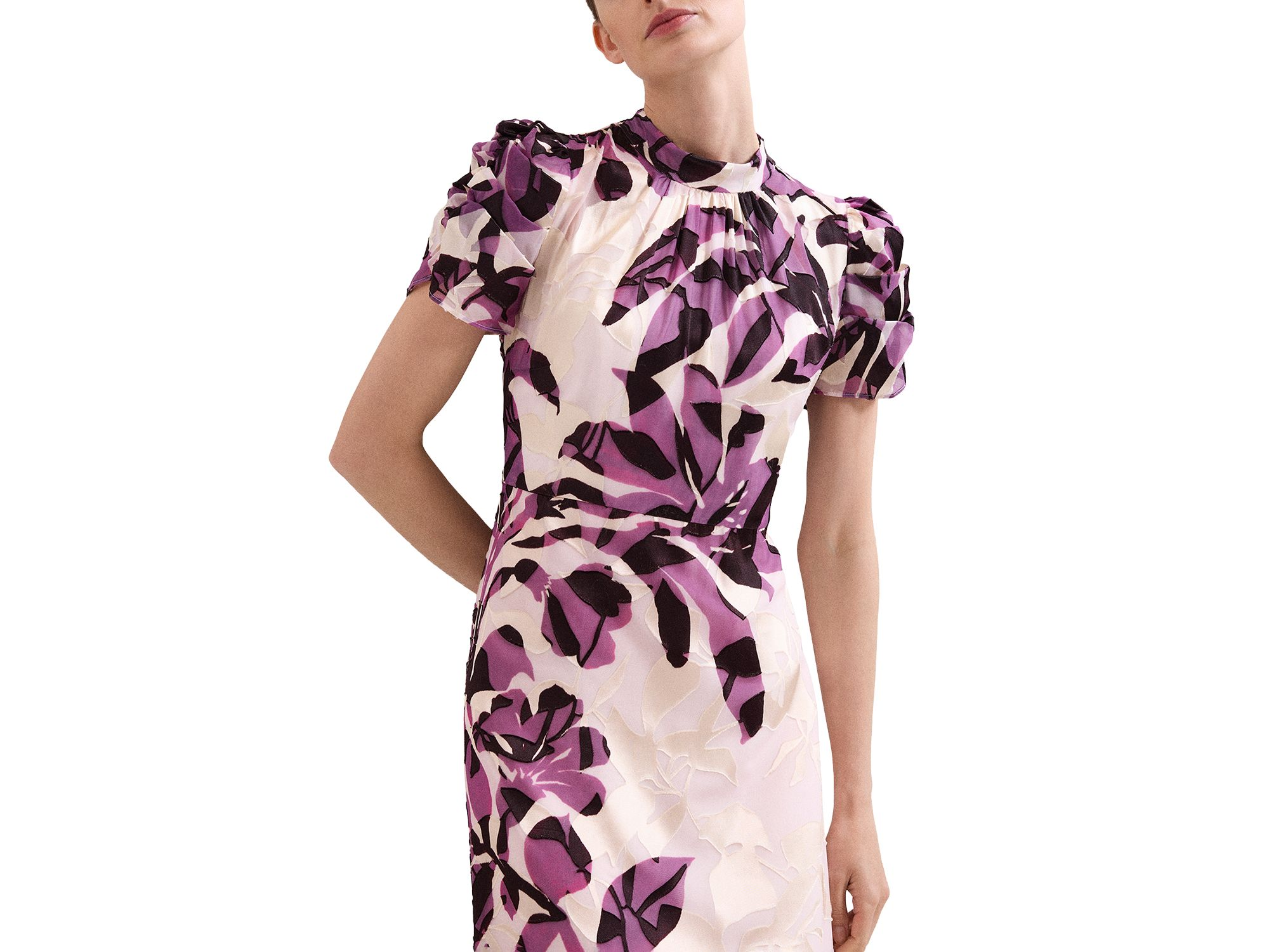 Tilly Floral Burnout Midi Dress — Image 7