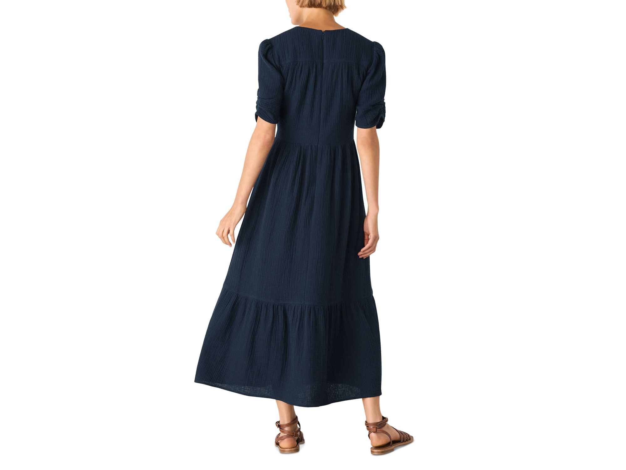 Textured Cotton Midi Dress — Image 4