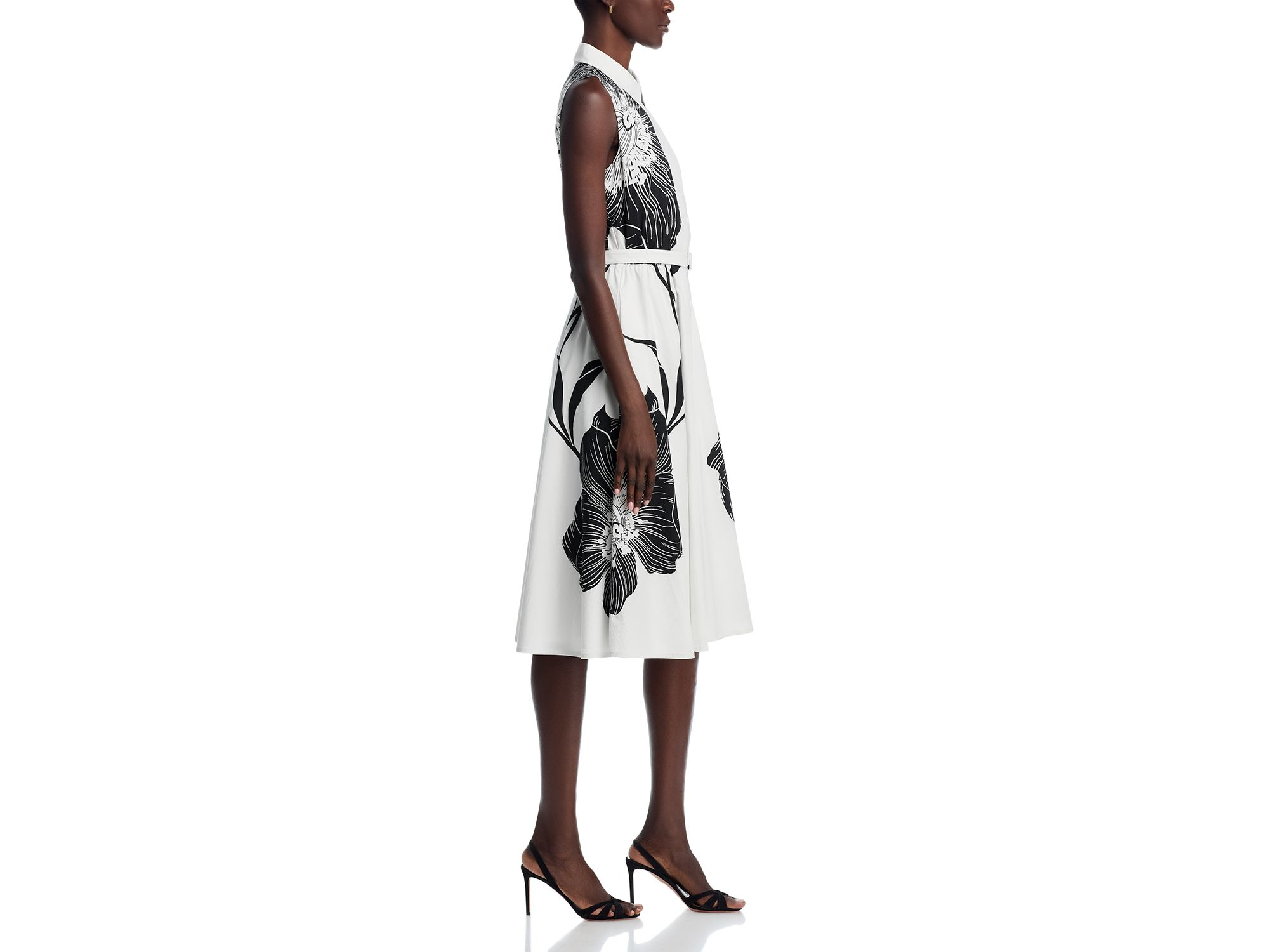 Split Neck Fit & Flare Dress — Image 5