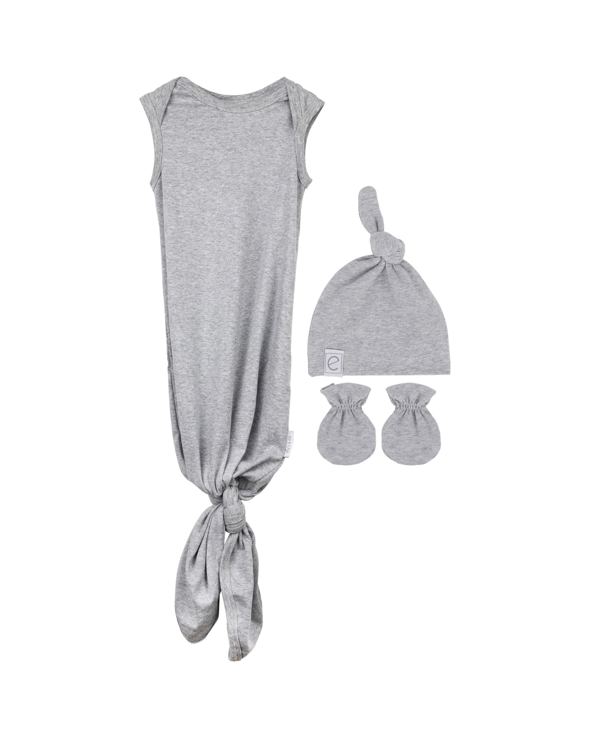 Unisex Knotted Wearable Blanket & Knot Hat Set with Matching Mittens - Baby — Image 5