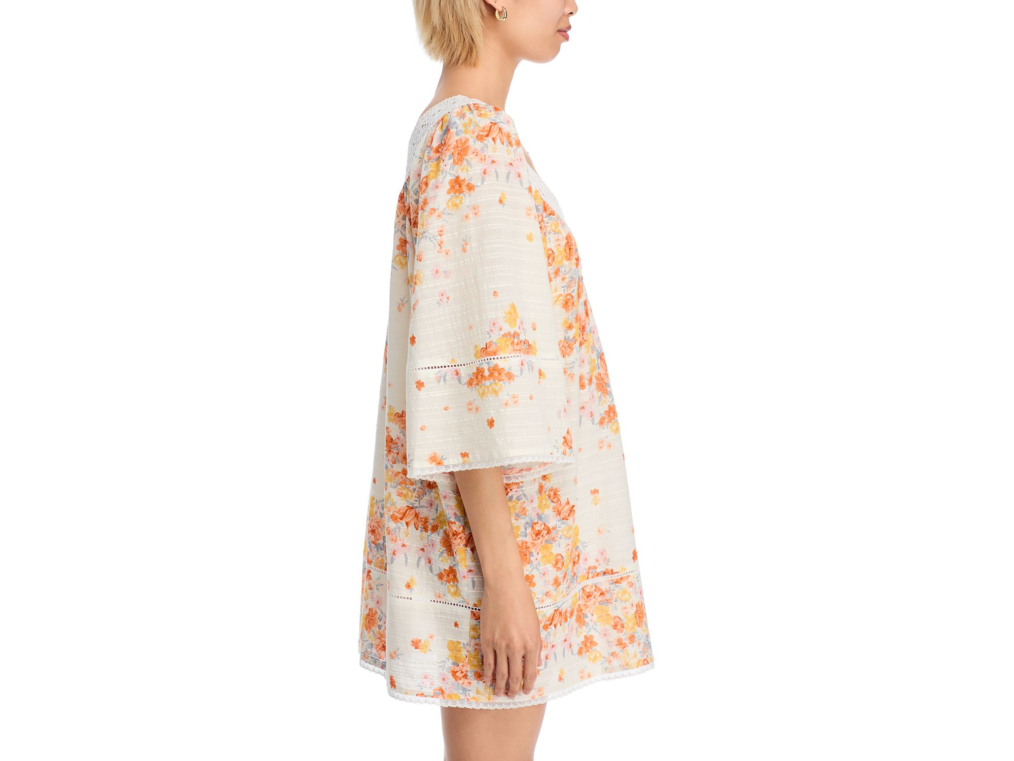 Placed Floral Print Mini Dress - Exclusive — Image 5
