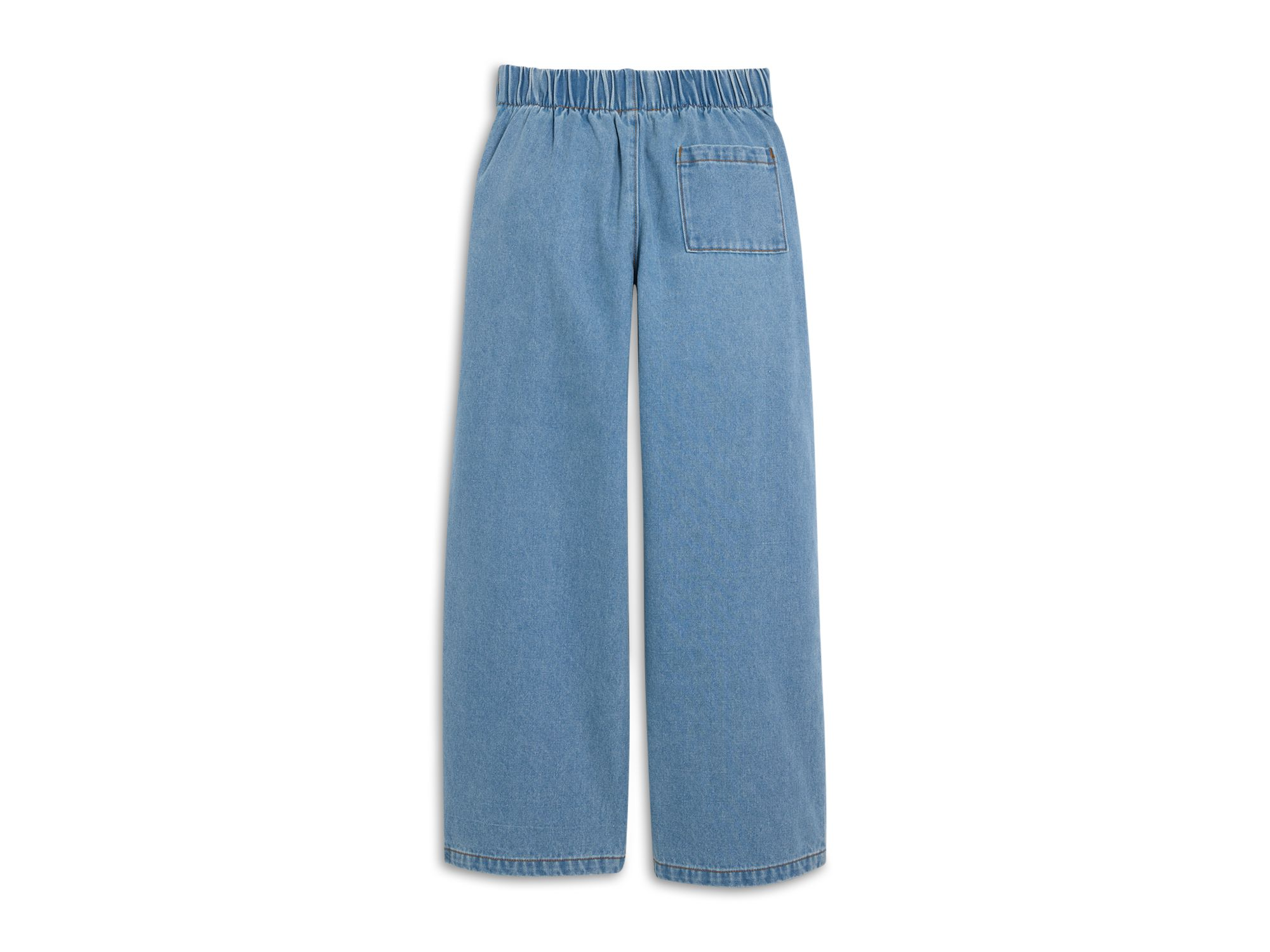 Girls' High Rise Wide Leg Denim Jeans, Little Kid, Big Kid - Exclusive — Image 3