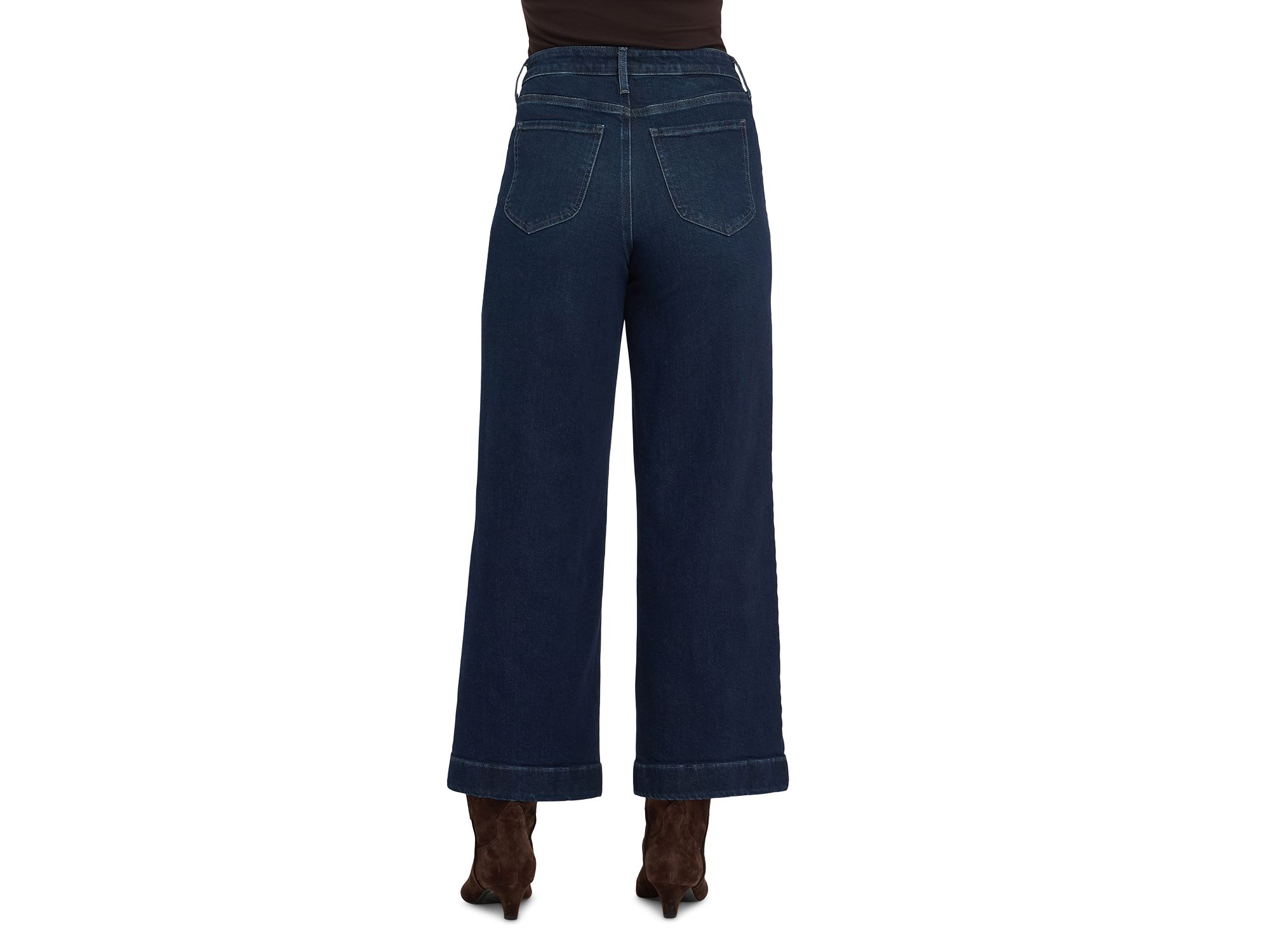 Teresa High Rise Wide Leg Ankle Jeans in Blacken Blue — Image 3