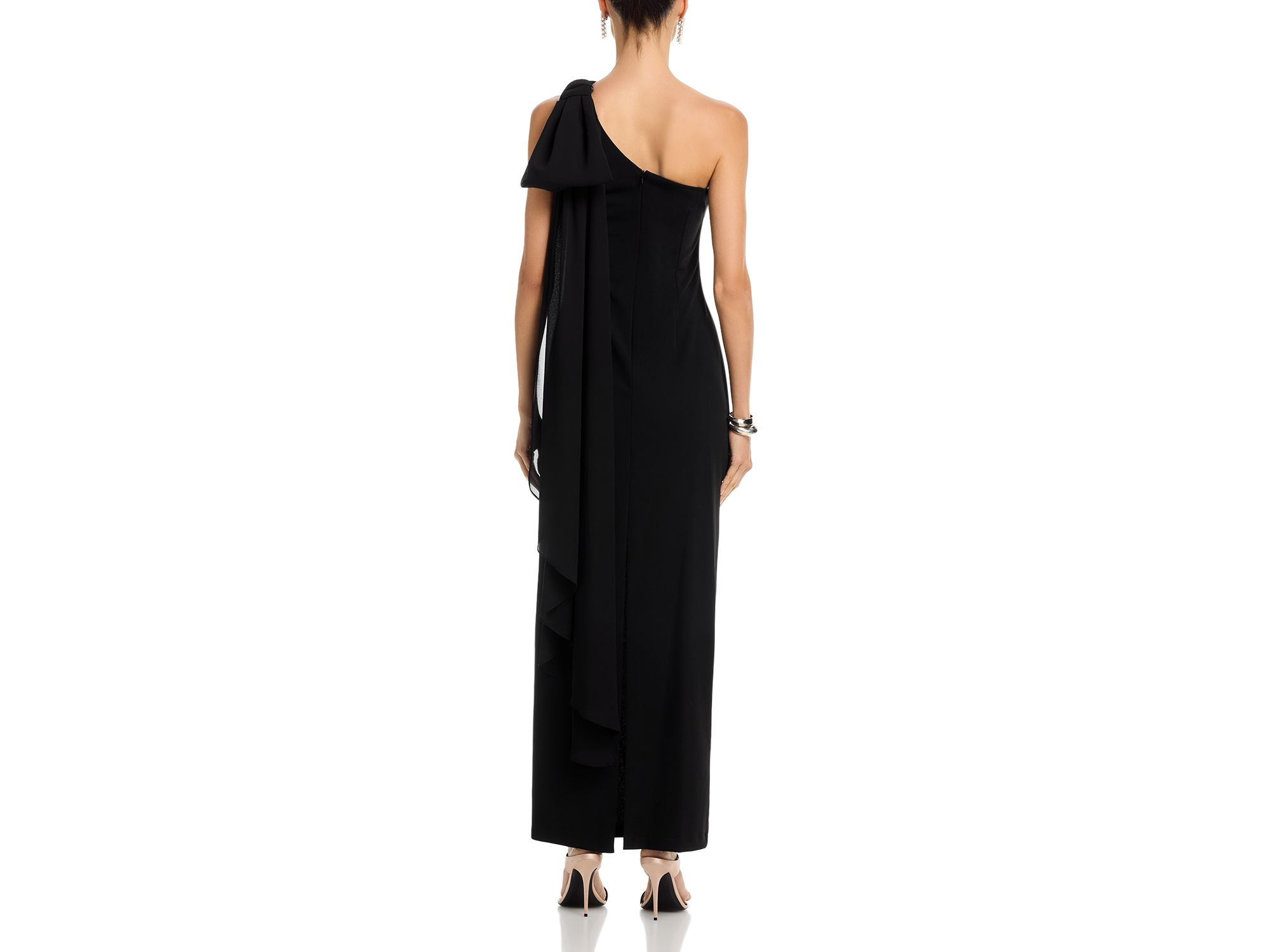 Scuba Crepe One Shoulder Dress - Exclusive — Image 5