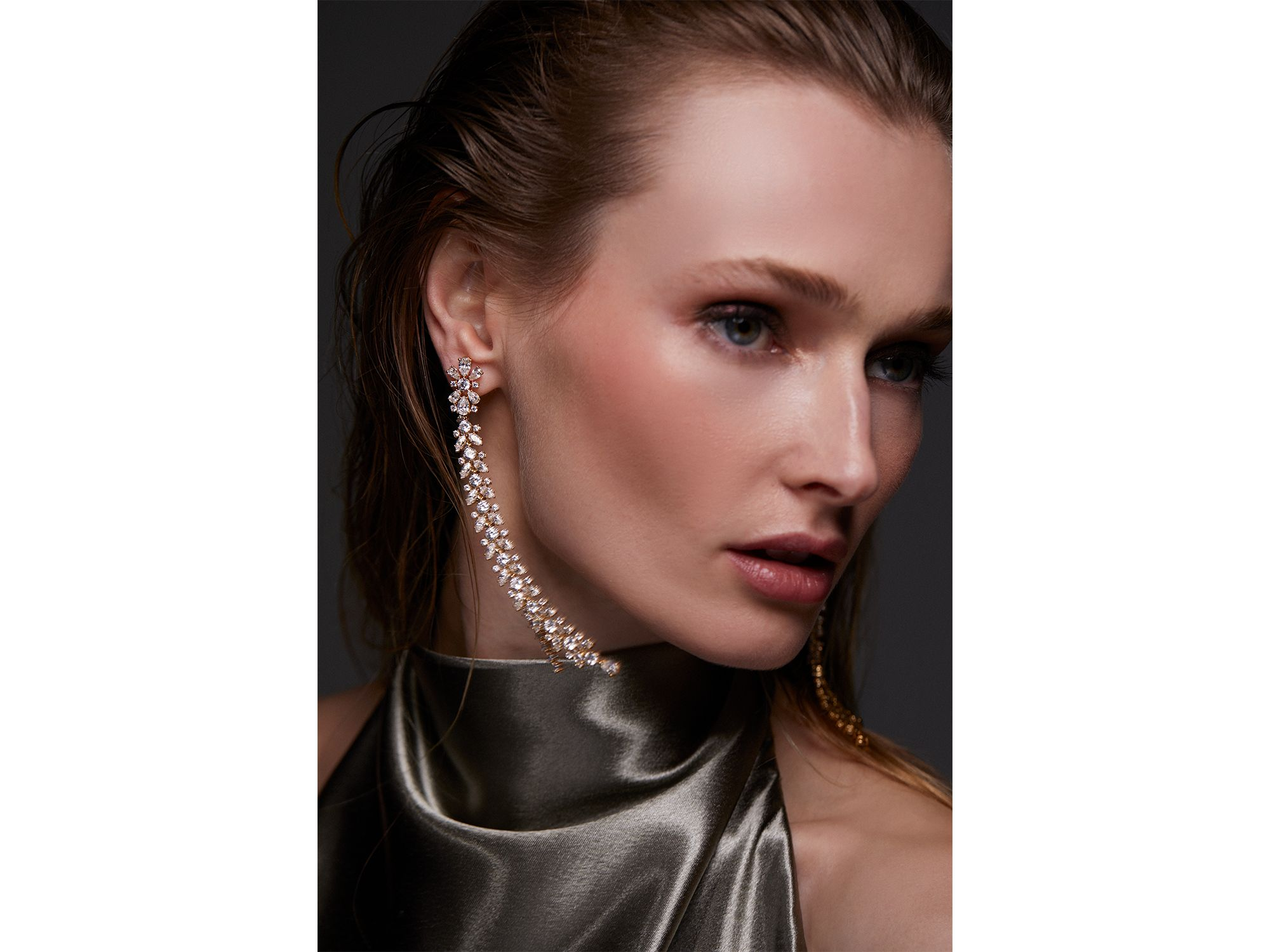 Starlet Extra Long Linear Earrings — Image 4