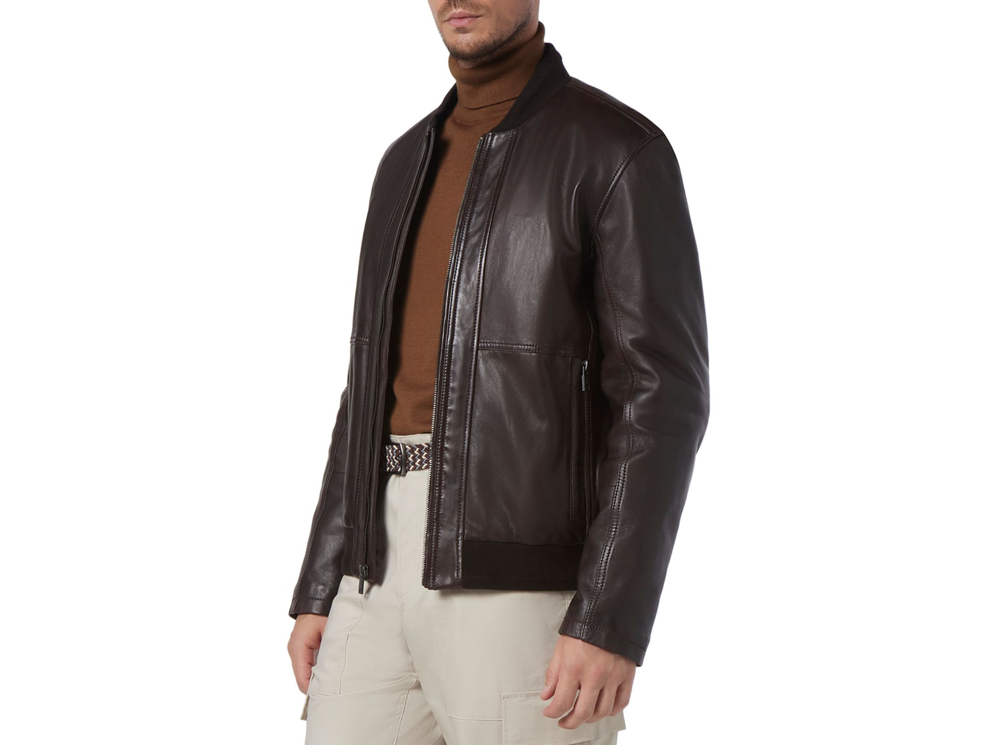 MacNeil Leather Bomber Jacket — Image 3
