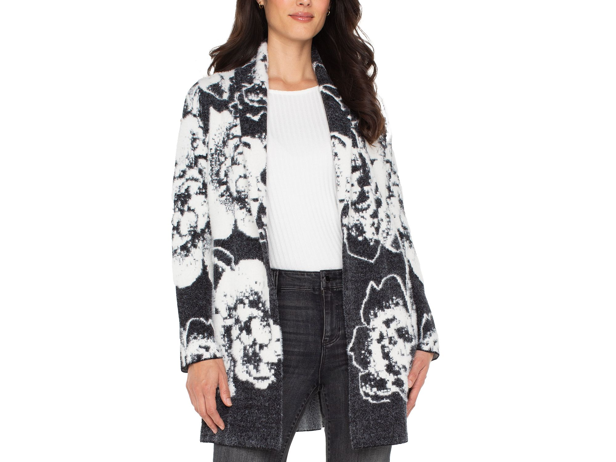 Shawl Collar Open Cardigan — Image 5