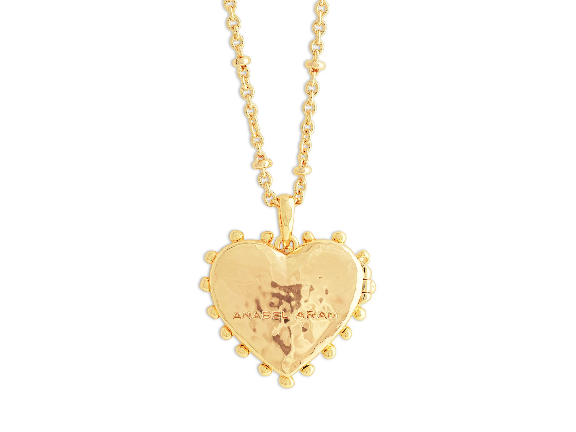 Large Heart Locket Pendant Necklace, 16"-17" — Image 3