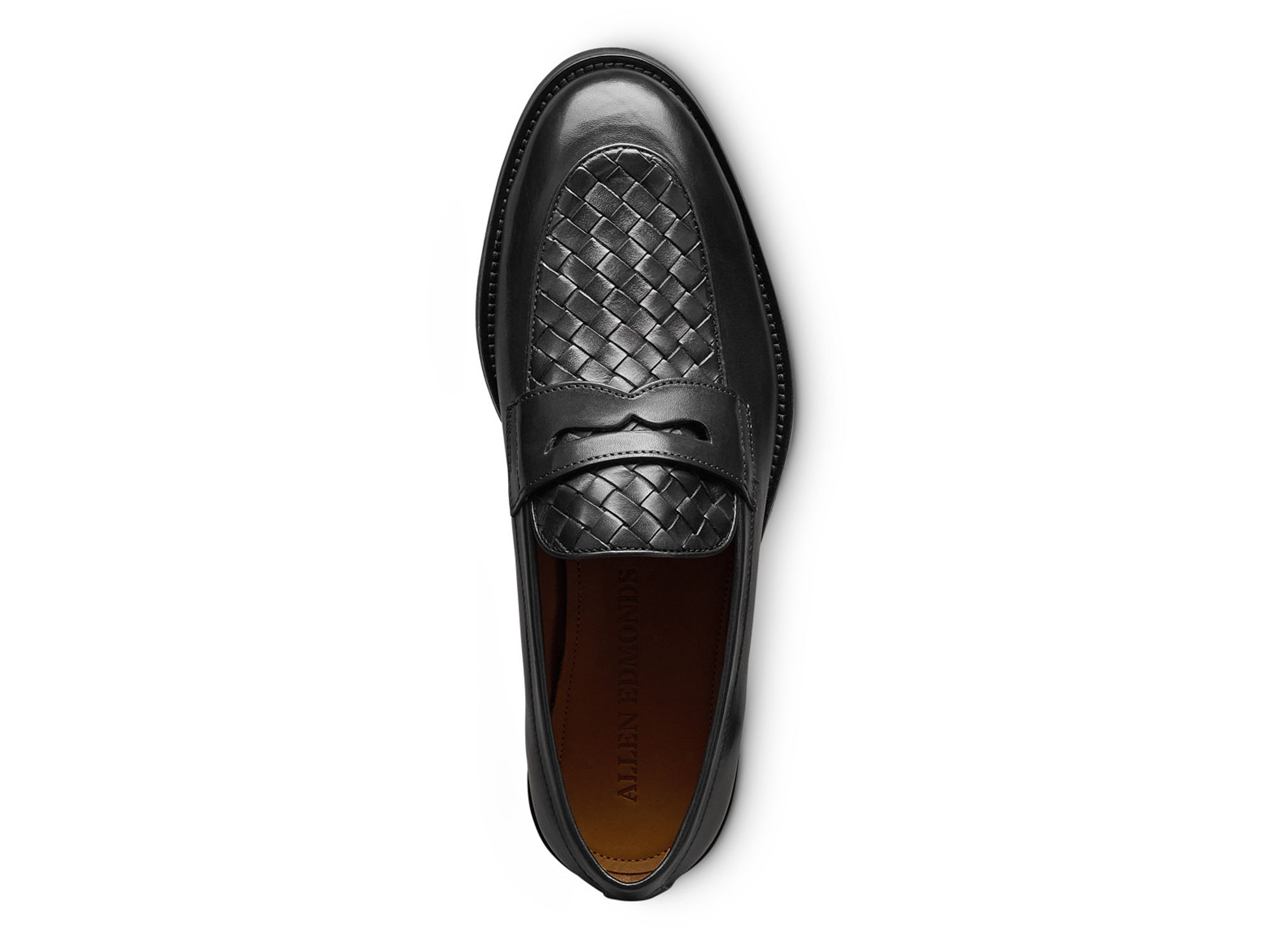 Men's Como Leather Woven Slip On Loafers — Image 3