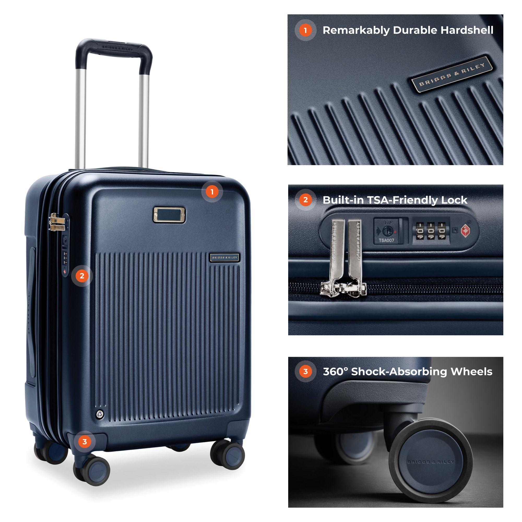 Sympatico Global Carry On Expandable Spinner Suitcase — Image 3