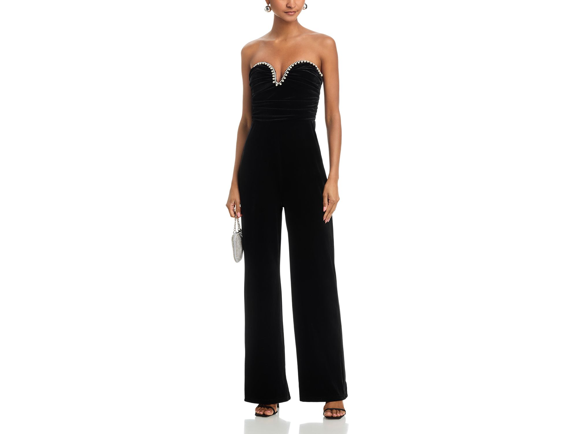 Strapless Velvet Jumpsuit - Exclusive — Image 4