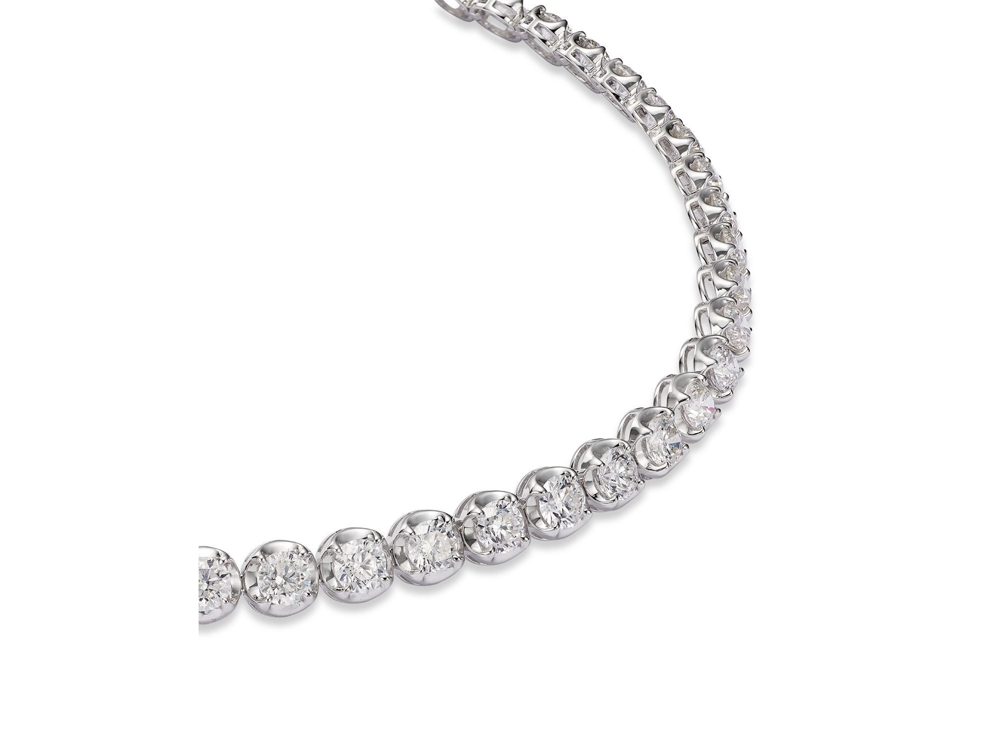 Certified Colorless Diamond Tennis Bracelet Collection in 14K White Gold, 2.0-10.0 tcw — Image 6
