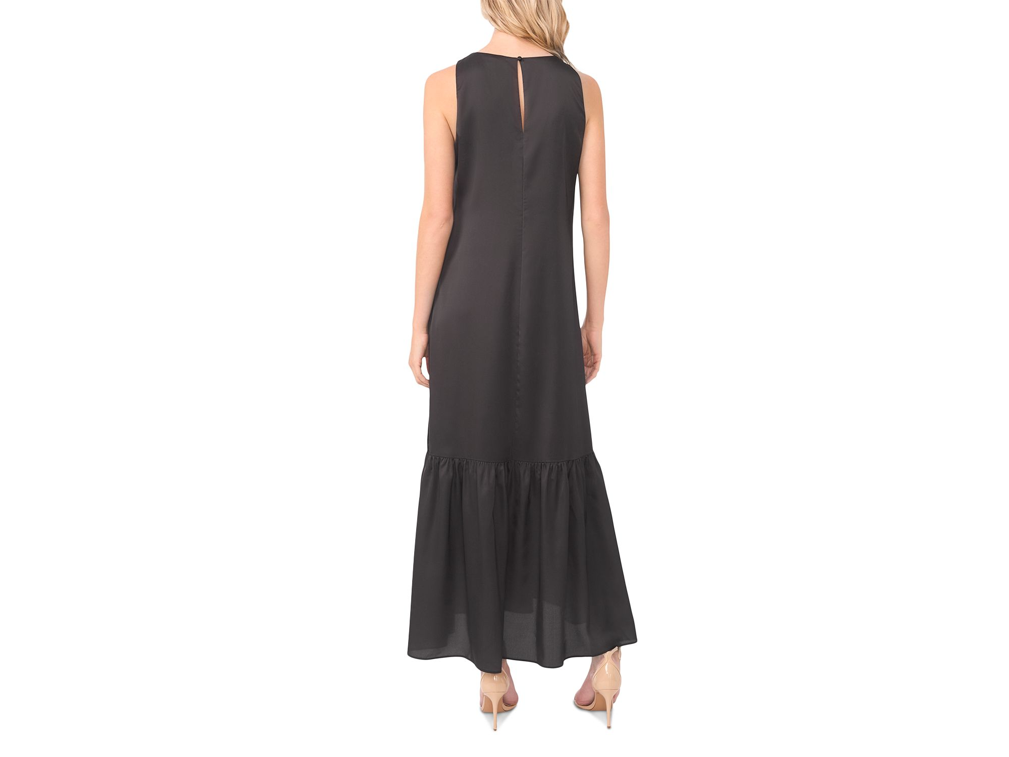 High Neck Drop Waist Tiered Maxi Dress — Image 3