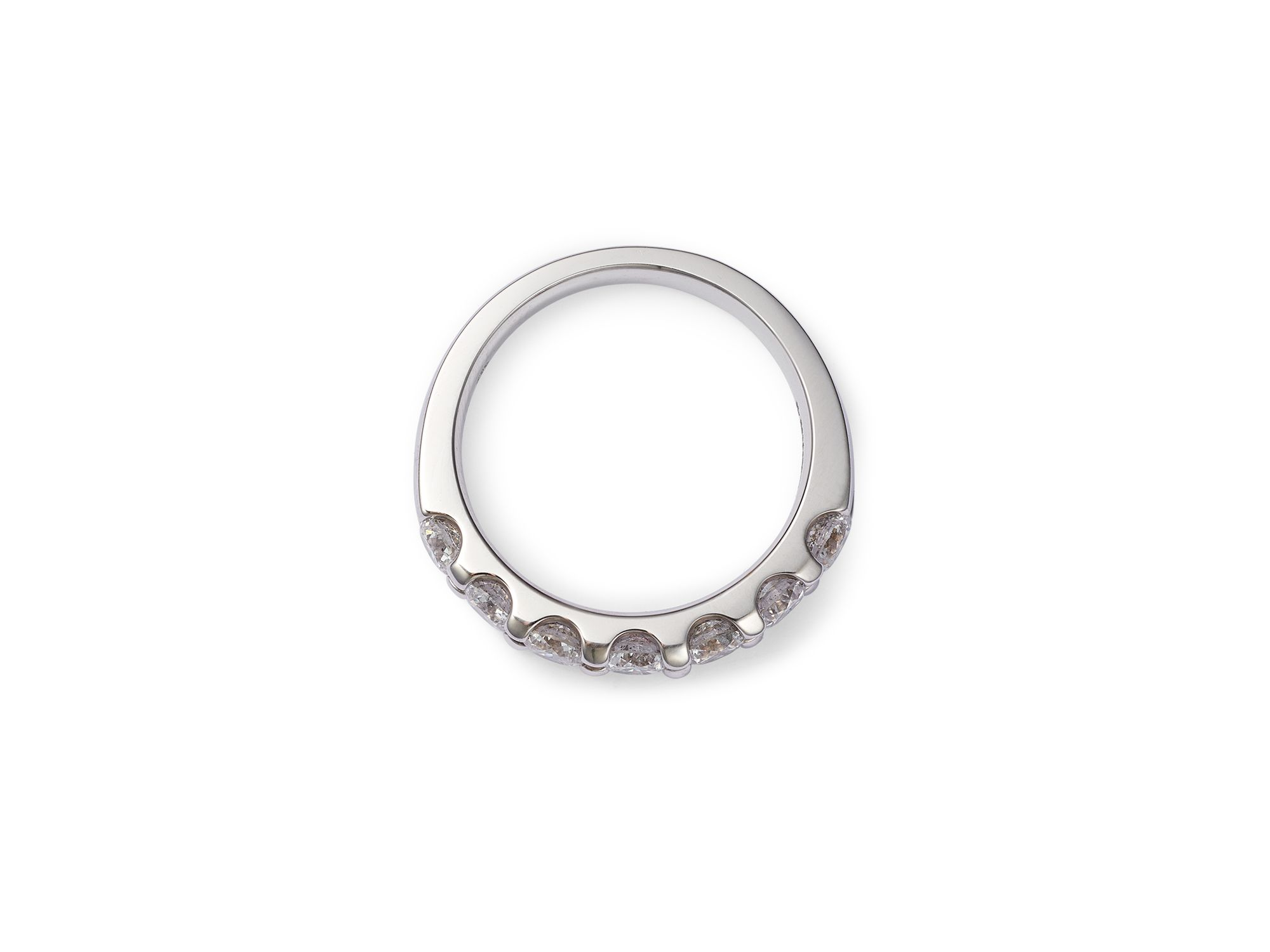 Diamond Certified 7 Stone Band in 14K White Gold, 1.5 tcw - Exclusive — Image 4