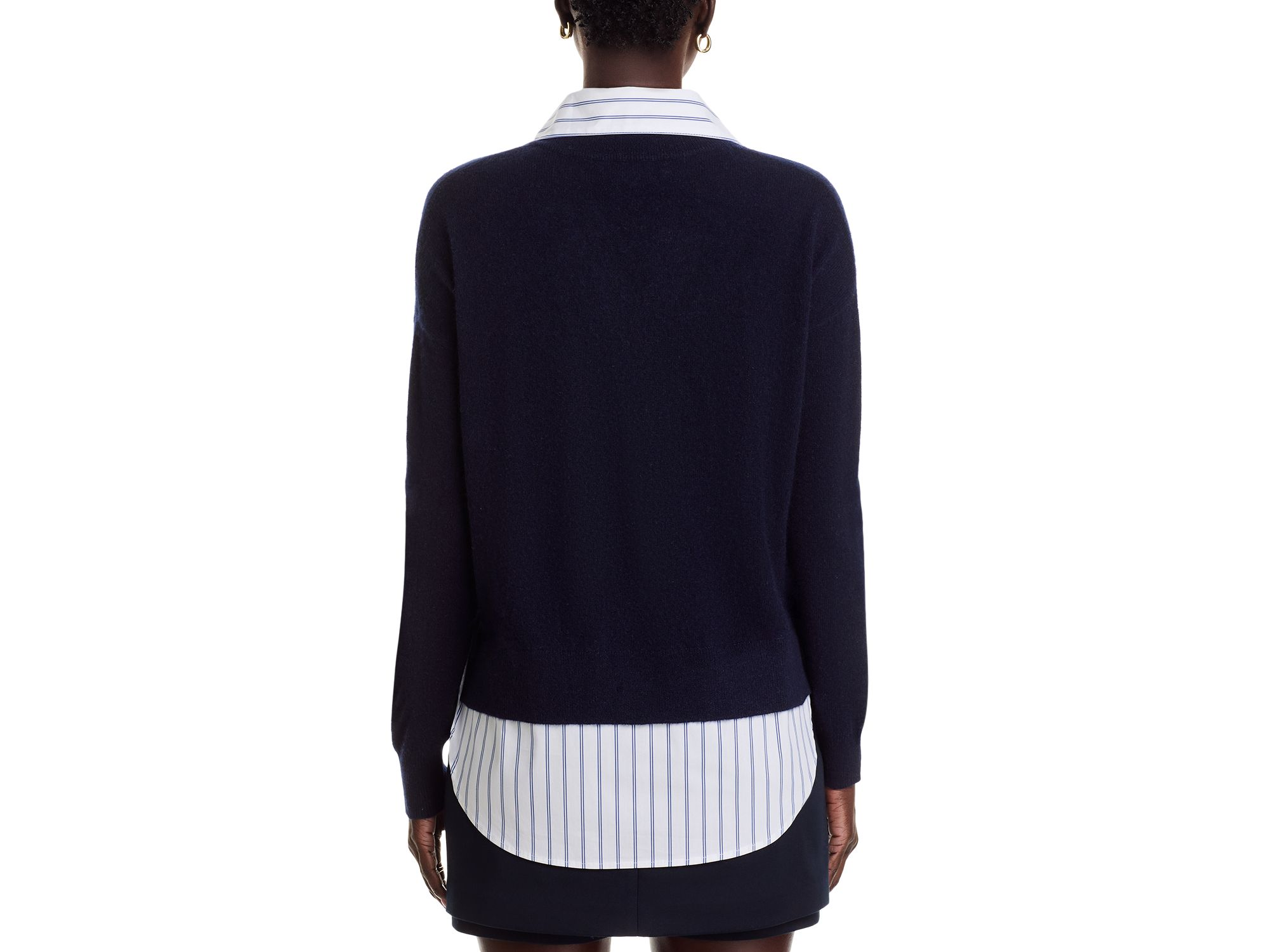 100% Cashmere Layered Look Sweater - Exclusive — Image 3