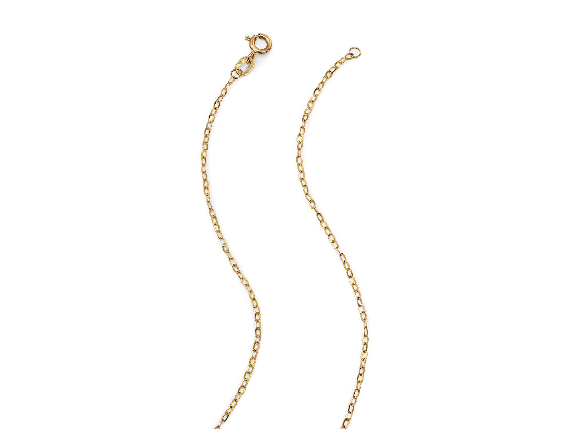 Round Link Chain Necklace in 14K Yellow Gold, 18" — Image 3