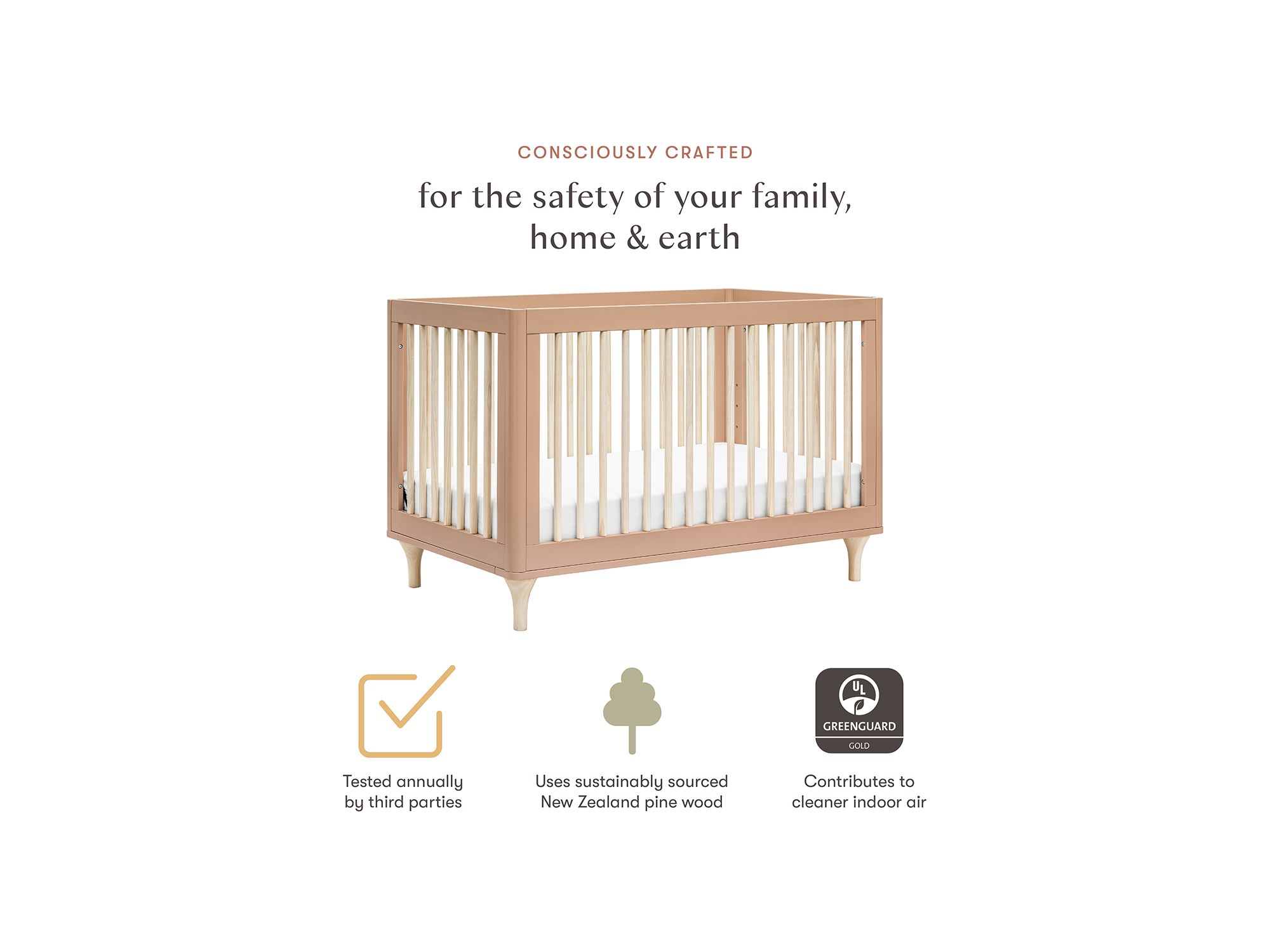Lolly 3-in-1 Convertible Crib with Toddler Bed Conversion Kit — Image 12