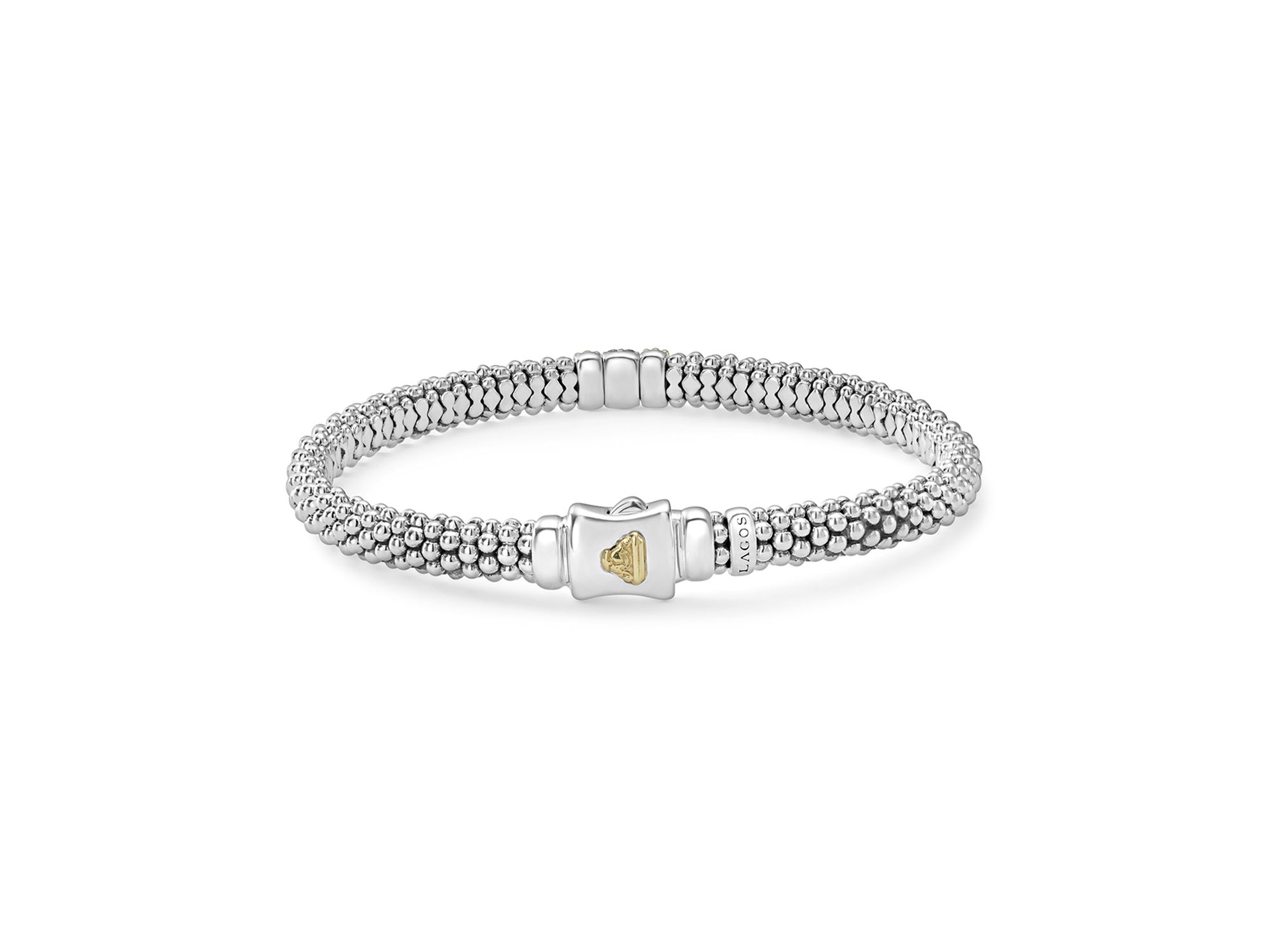 18K Gold & Sterling Silver Diamond Lux Single Station Bracelet, 6mm — Image 6