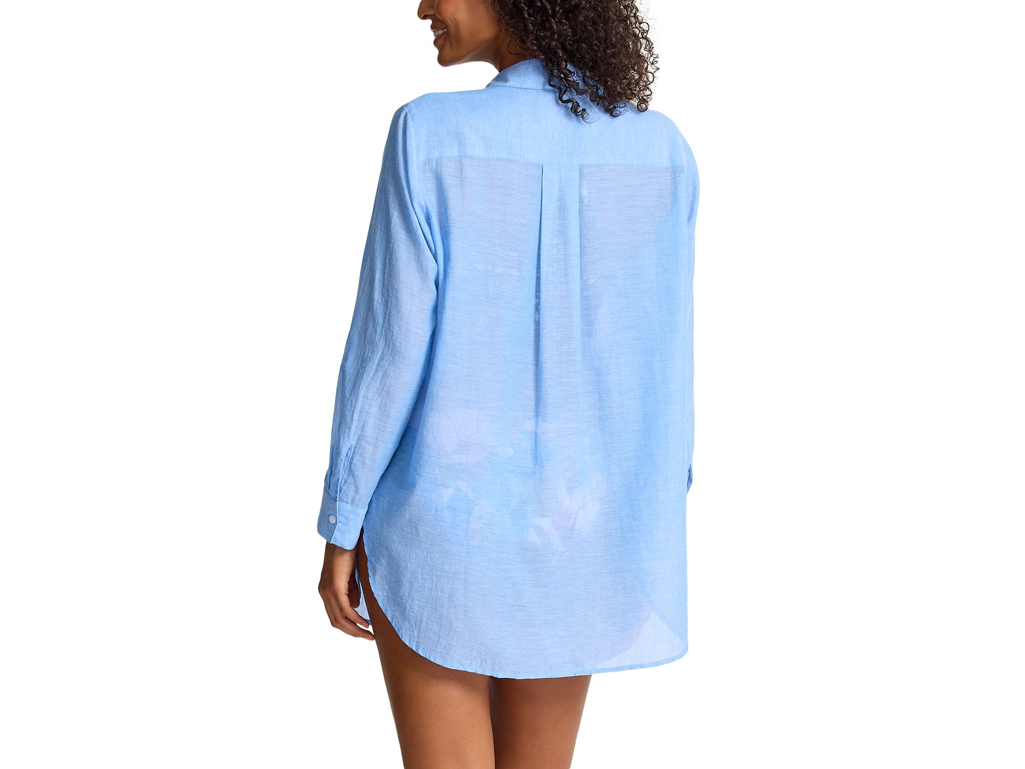 Relaxed Boyfriend Shirt Swim Cover-Up — Image 3