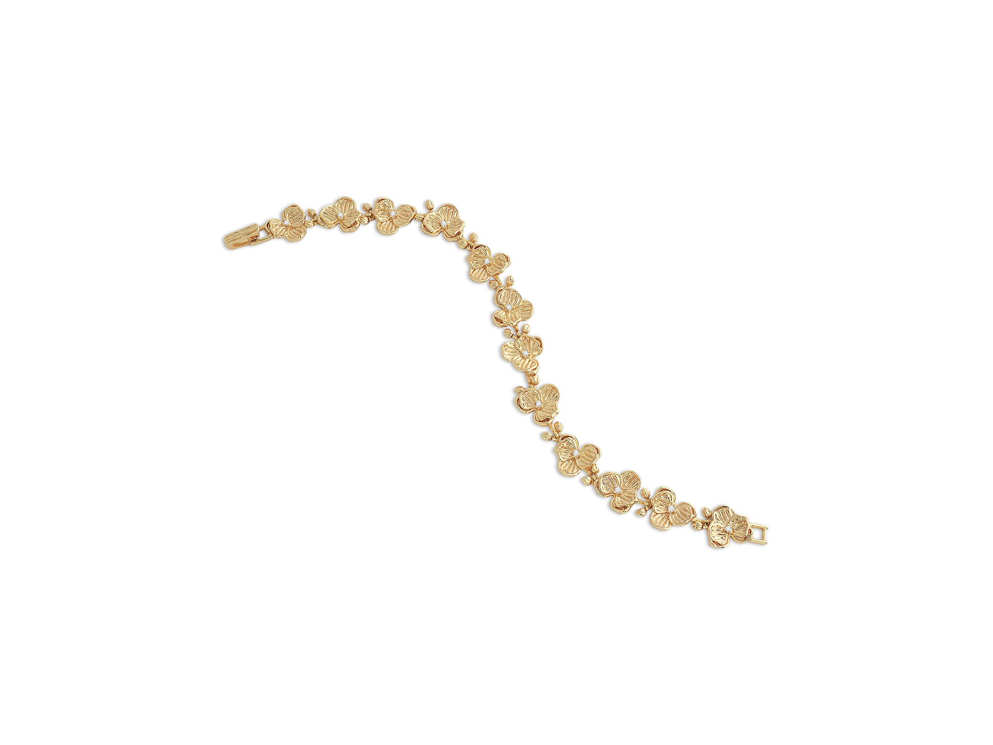 Pavé Orchid Link Bracelet — Image 4