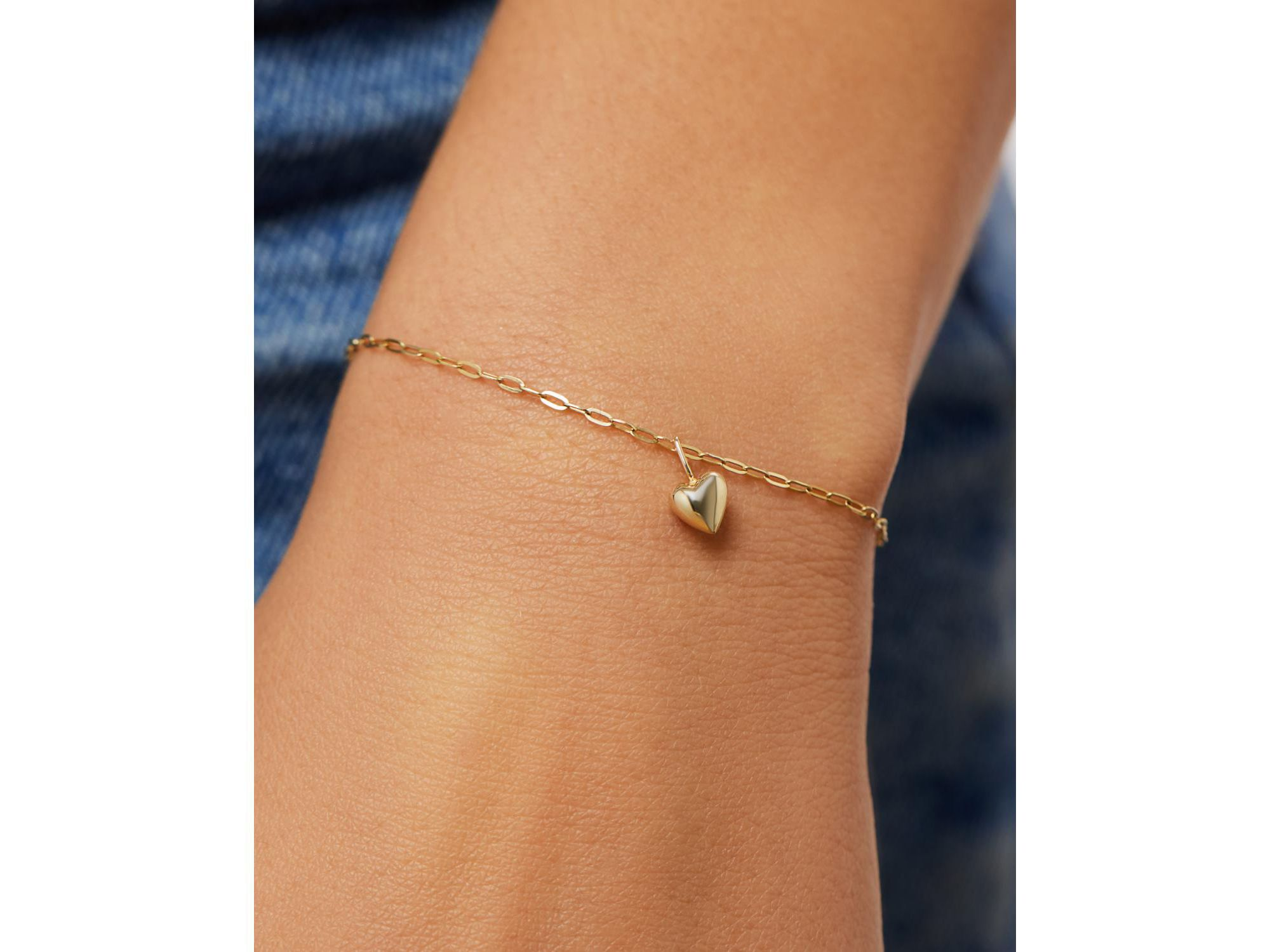 10K Gold Heart Bracelet — Image 3