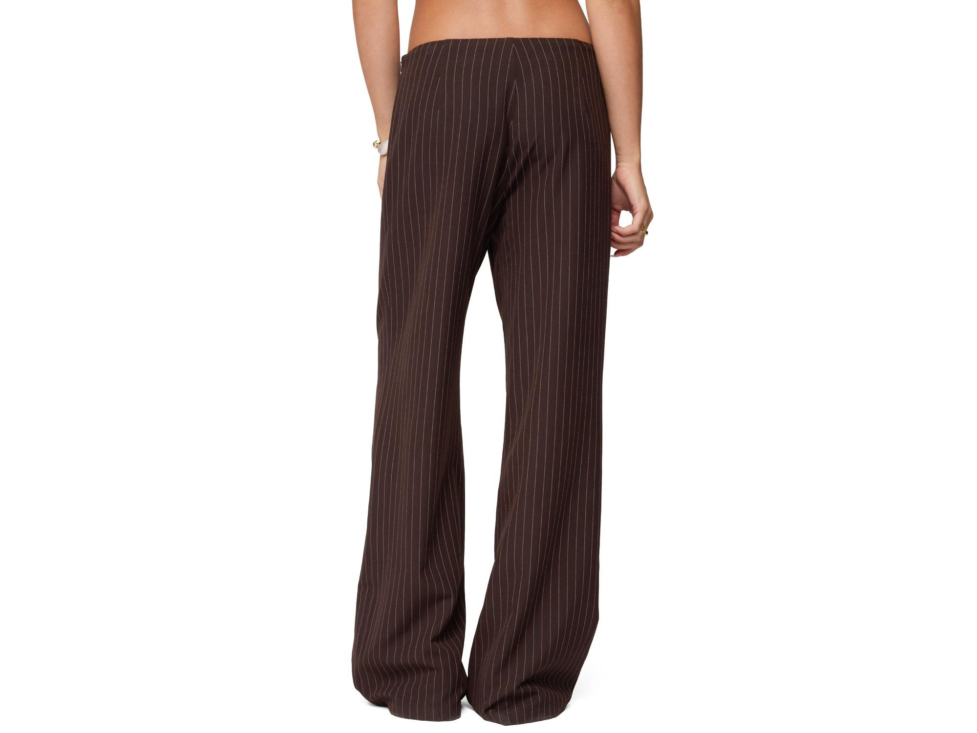 Kerie Pinstripe Low Rise Pants — Image 3