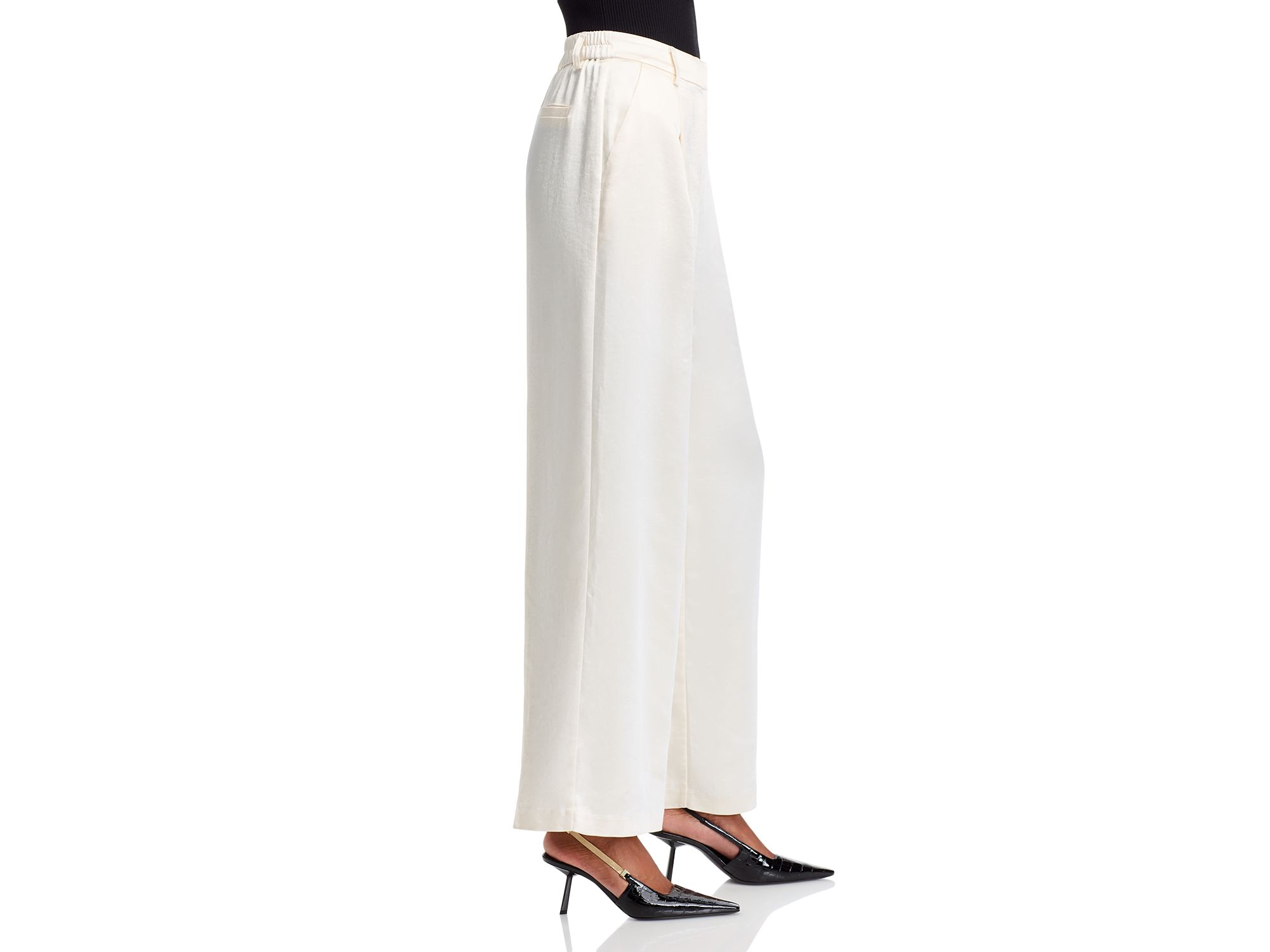 Satin Wide Leg Pants - Exclusive — Image 7