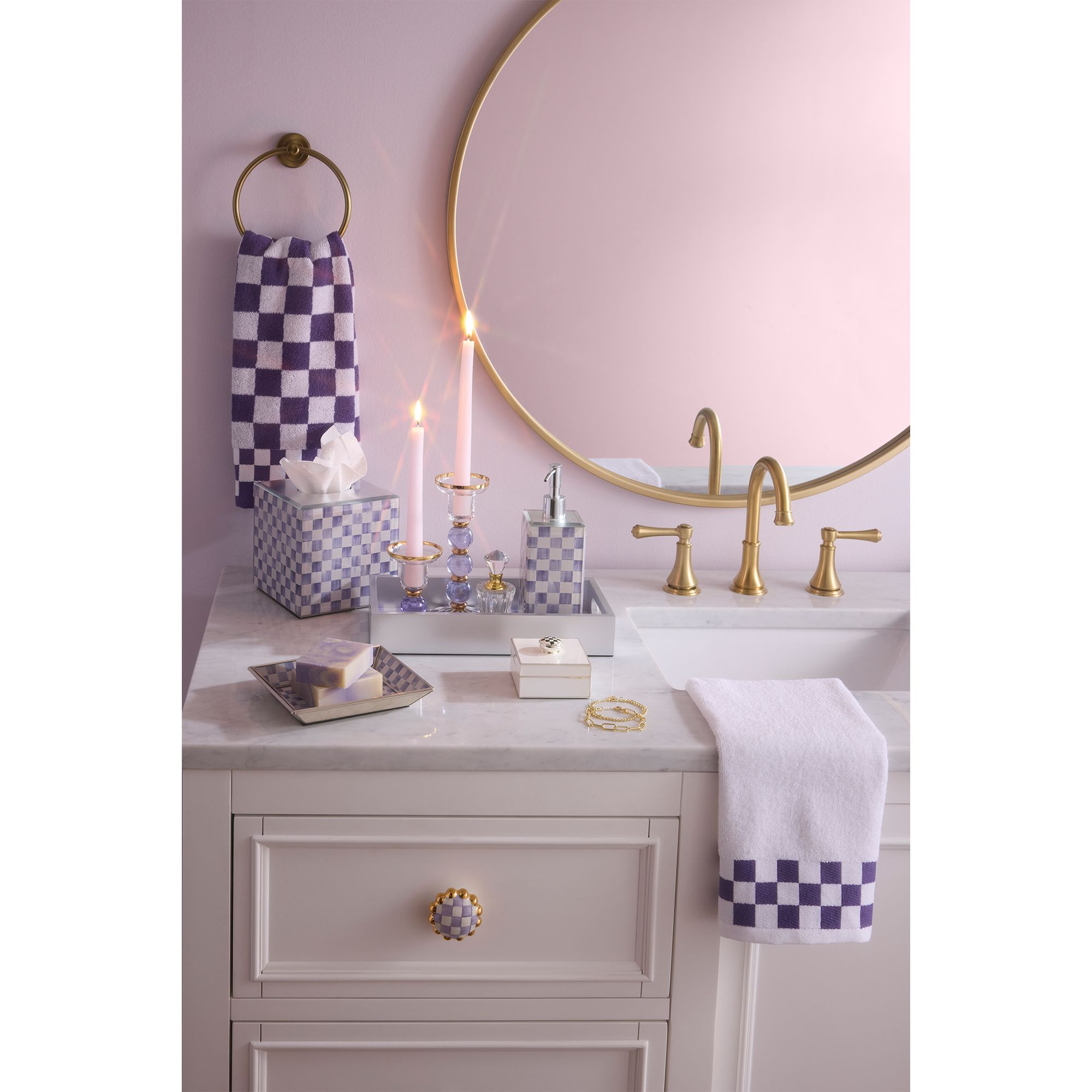 Violet Check Bath Collection — Image 4