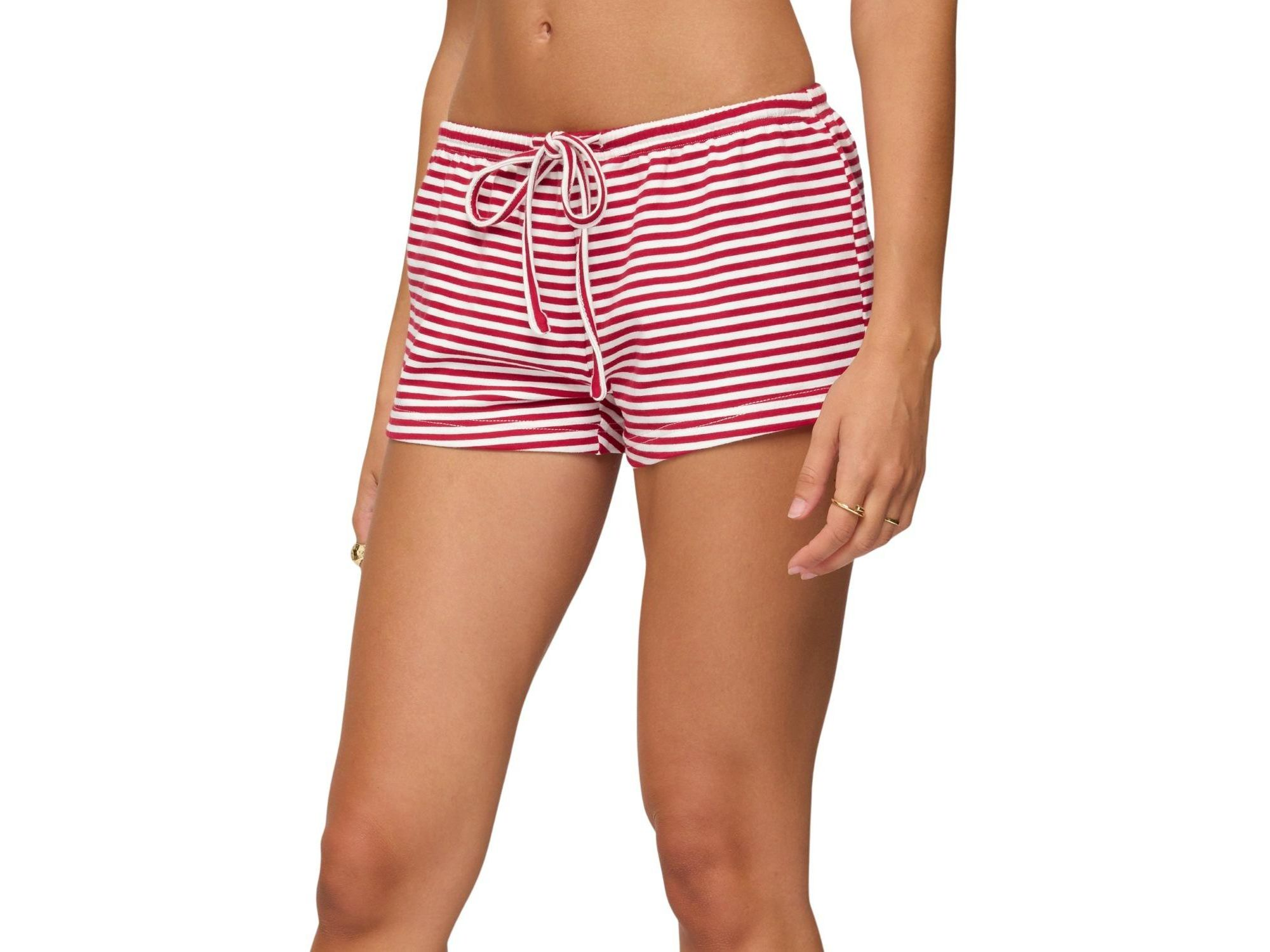 Jainee Striped Drawstring Shorts — Image 3