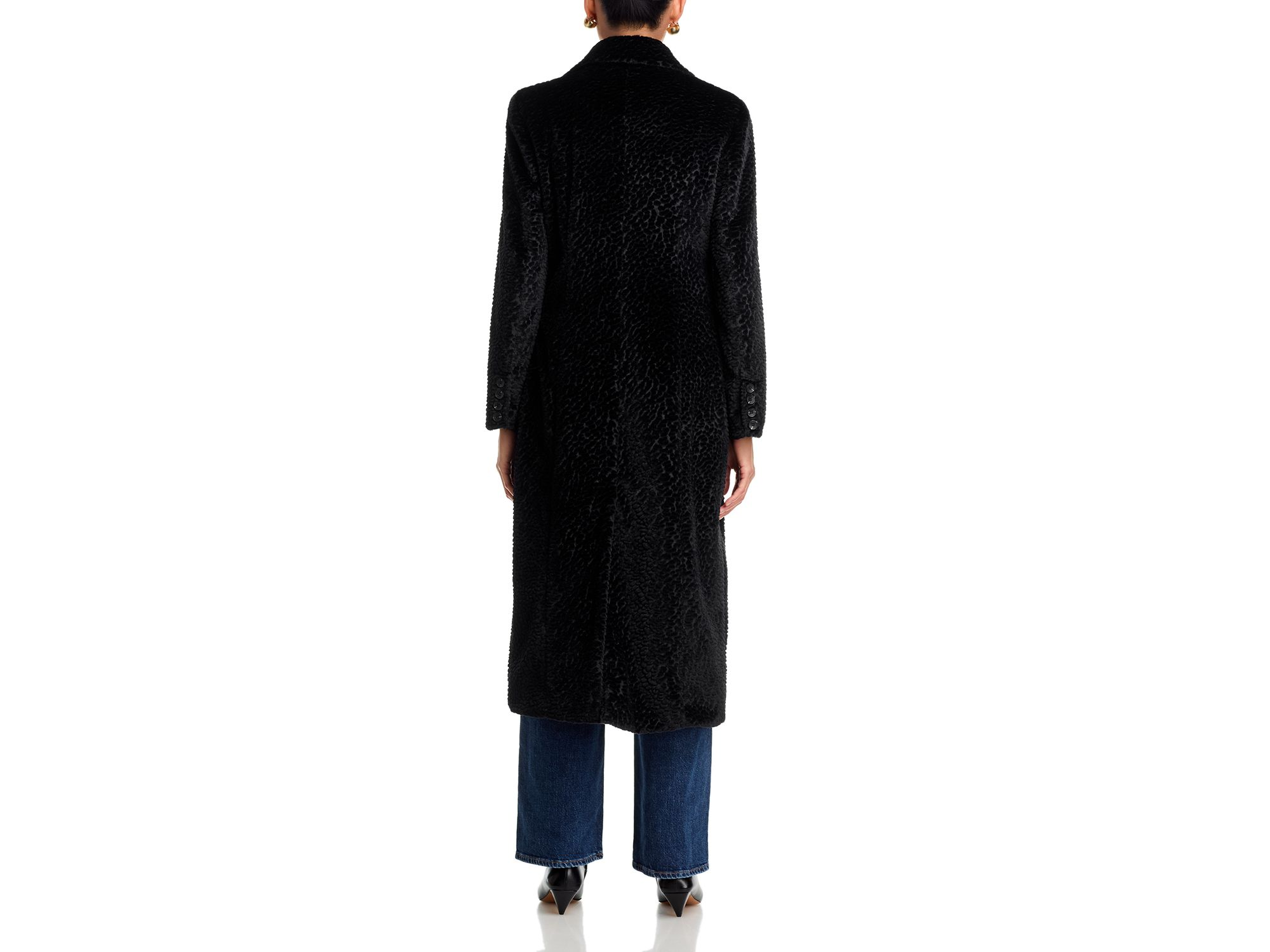Textured Faux Fur Coat — Image 5