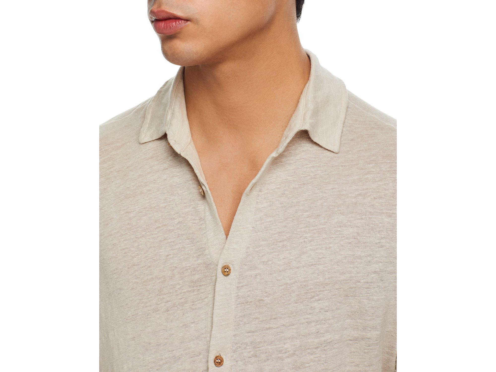 Ola Linen Knit Regular Fit Button Down Shirt — Image 3