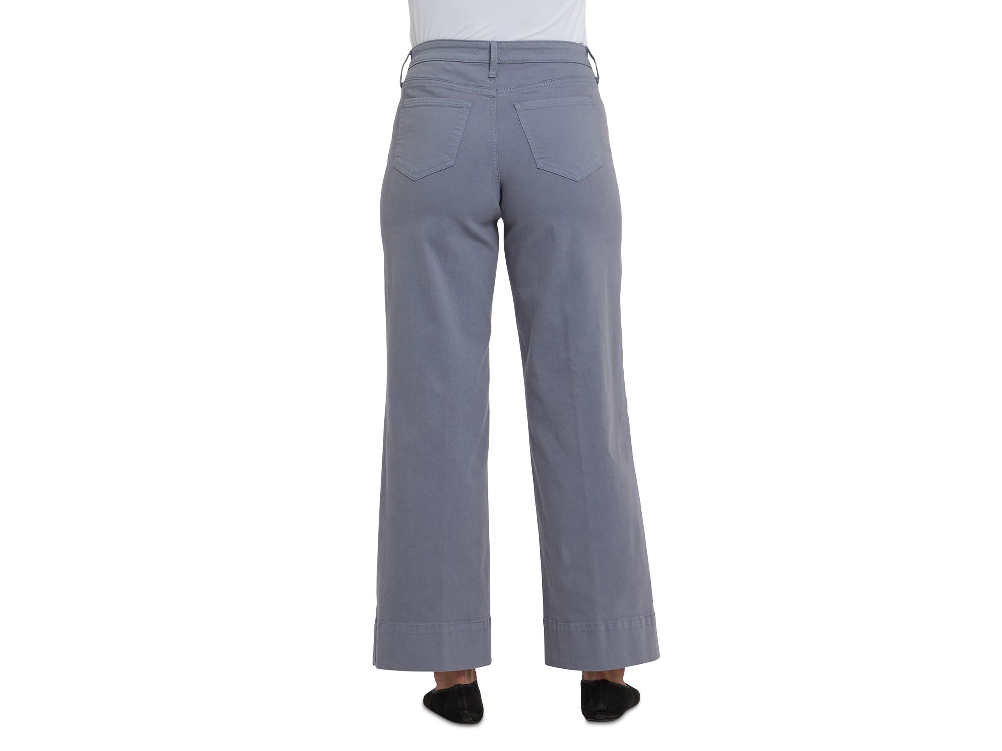 Petites Teresa Wide Leg Ankle Jeans in Shadow Blue — Image 3