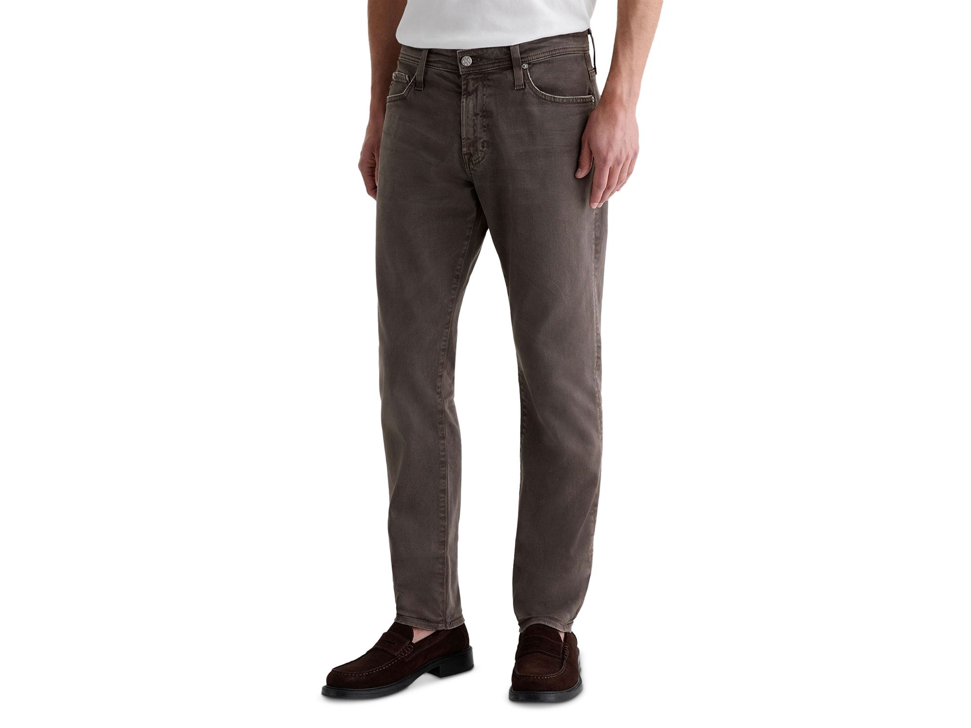 Tellis Modern Slim Jeans in 7 Years Sulfur Brown — Image 4