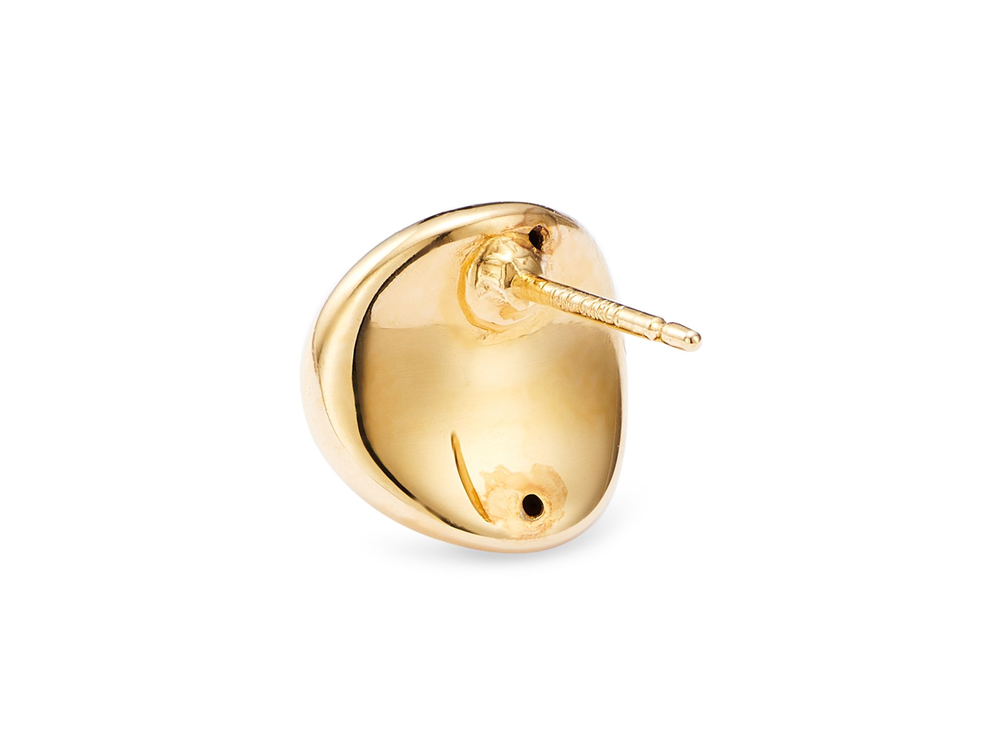 14K Yellow Gold Daped Disc Earrings — Image 3
