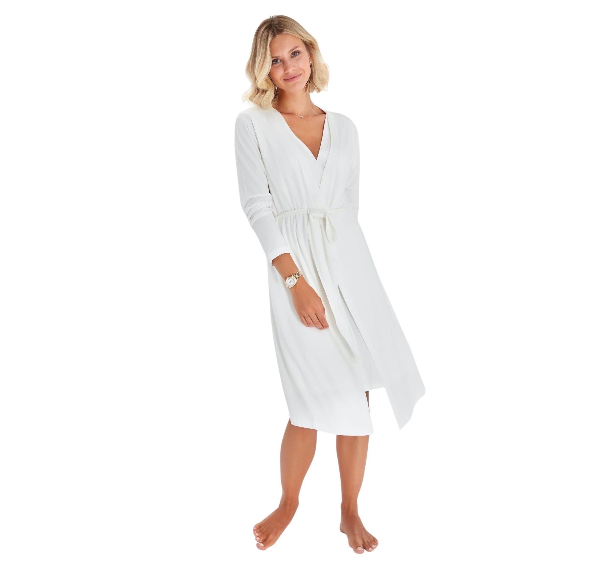 Sleep Well Maternity/Nursing Nightgown & Robe Set — Image 9