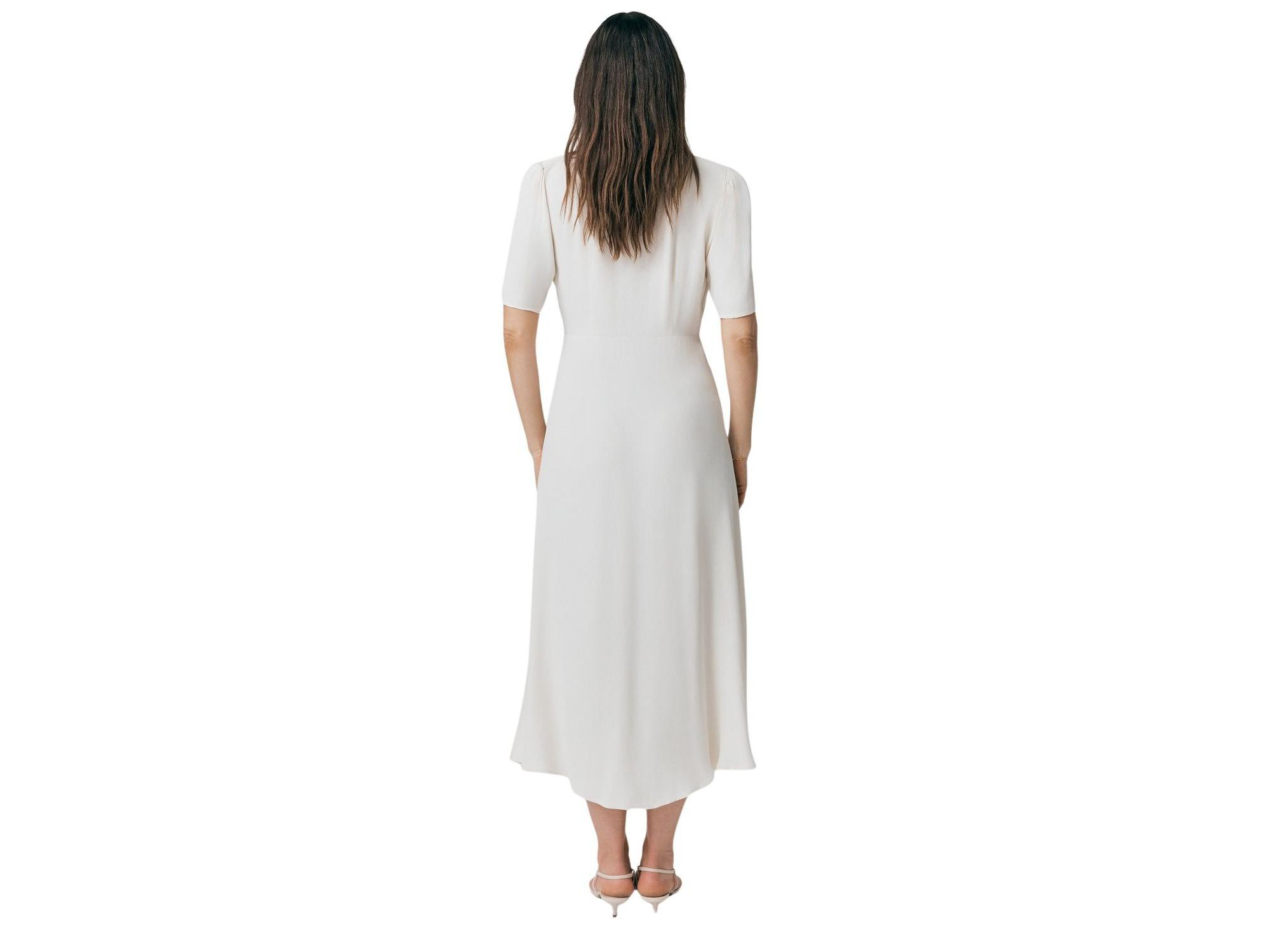 Maeve Embroidered Crepe Midi Tea Dress — Image 4