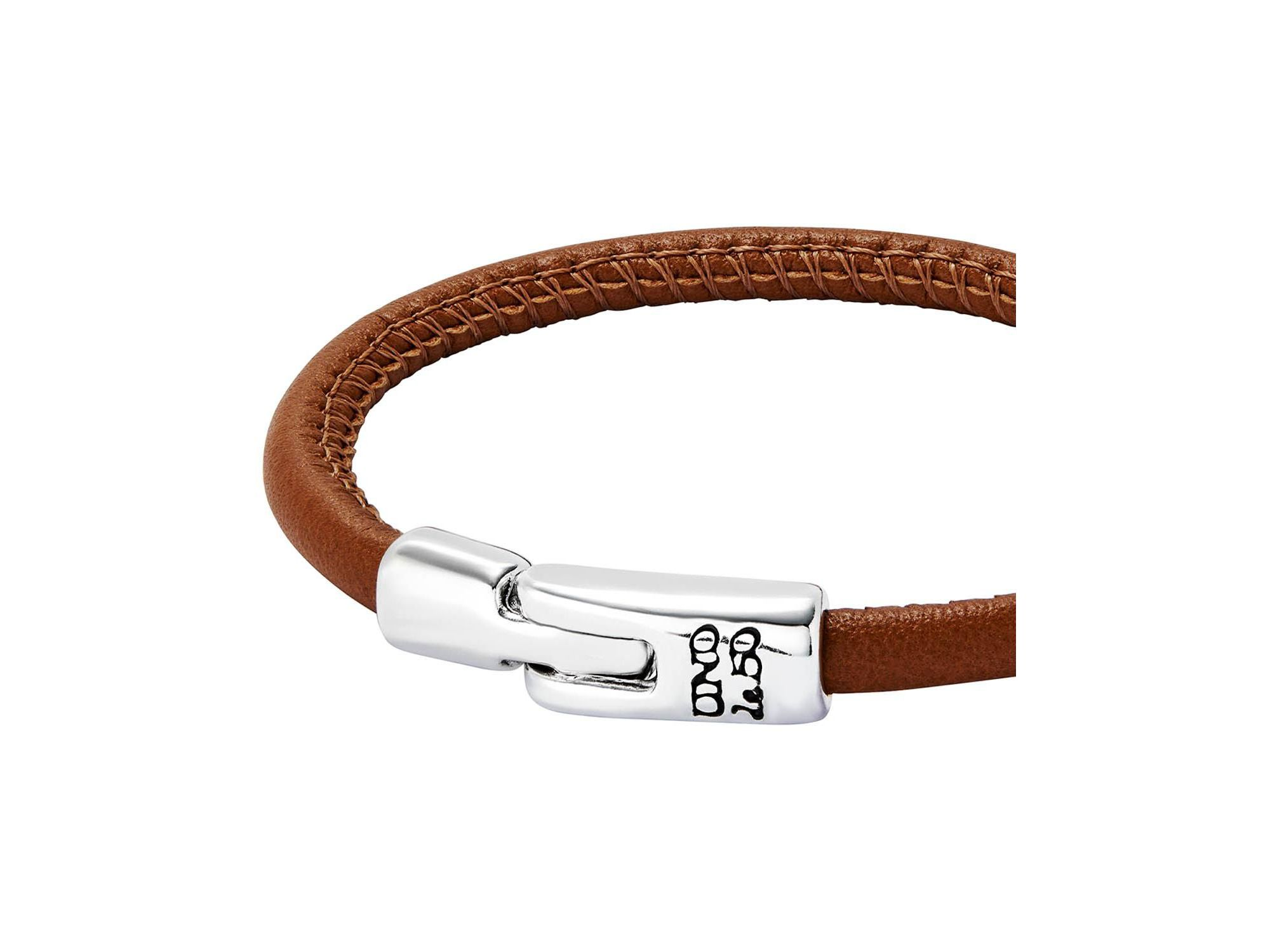 Leather Sterling Plated Bracelet — Image 3