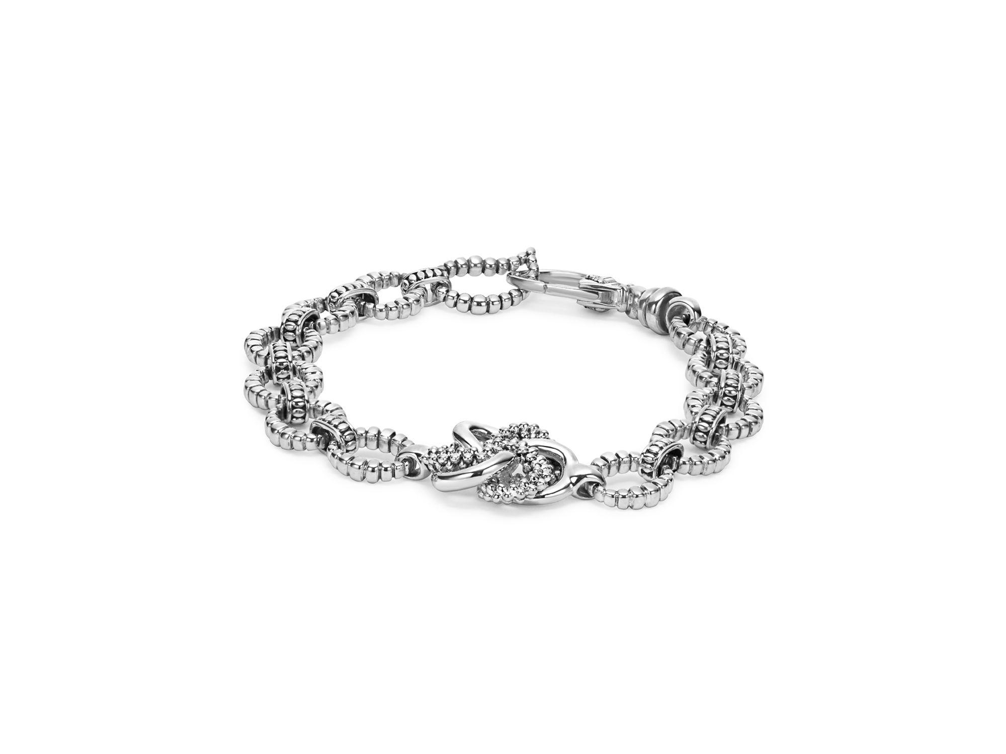 Sterling Love Knot Link Bracelet — Image 4